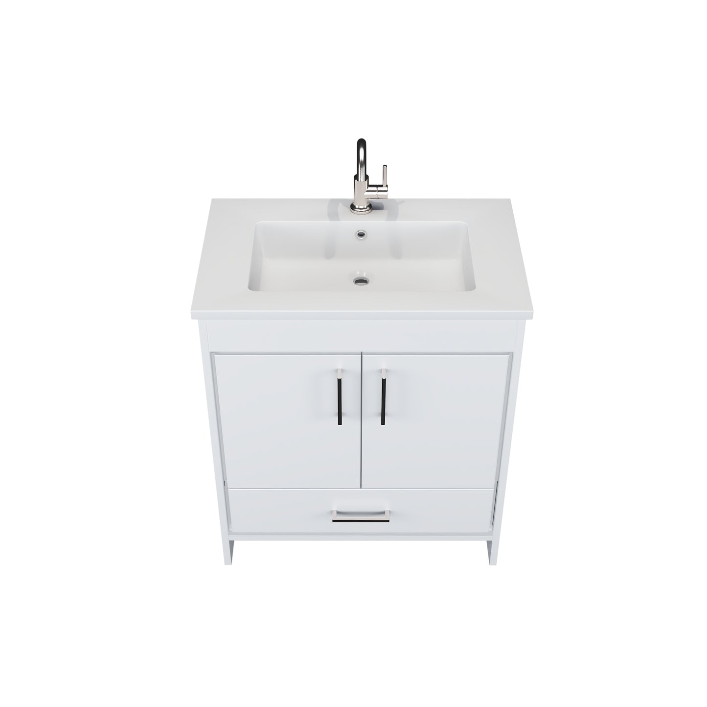 Rio 30" Bathroom Vanity with Acrylic integrated counter top