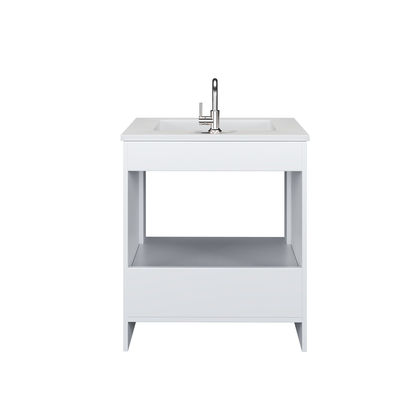 Rio 30" Bathroom Vanity with Acrylic integrated counter top