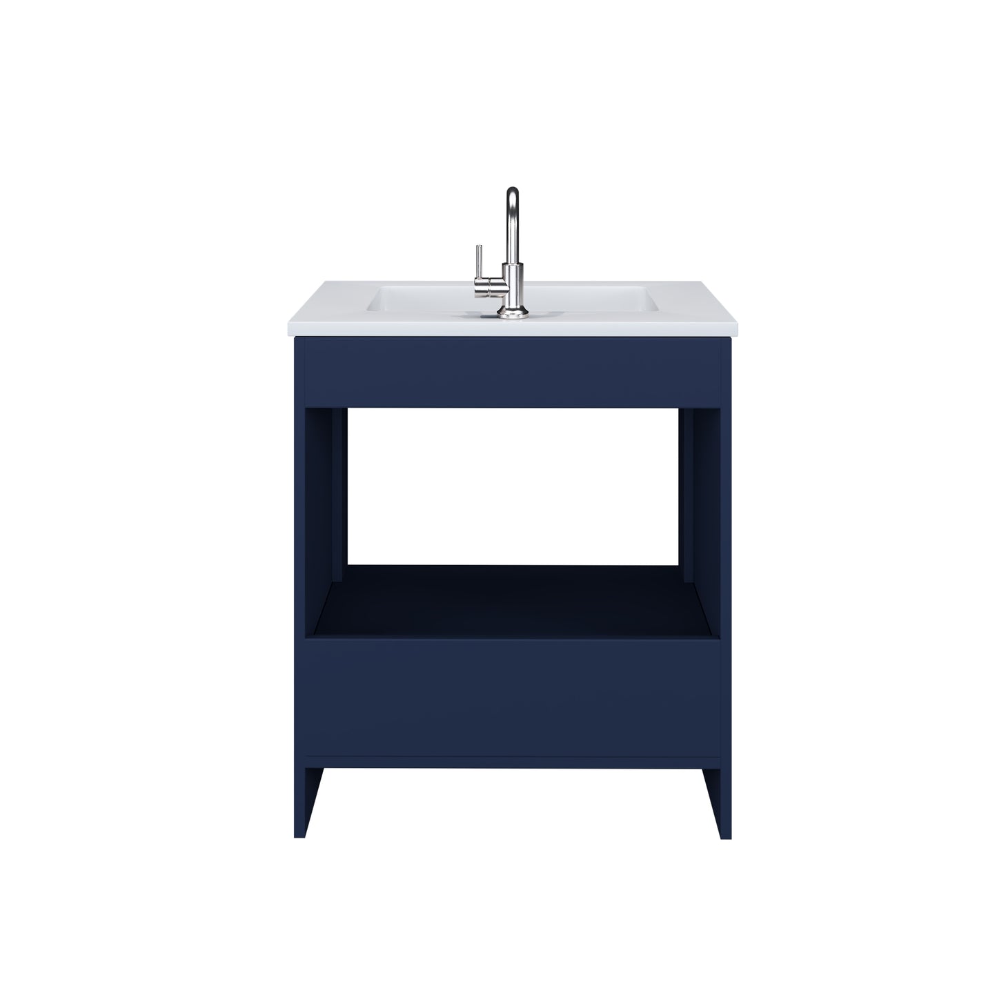 Rio 30" Bathroom Vanity with Acrylic integrated counter top