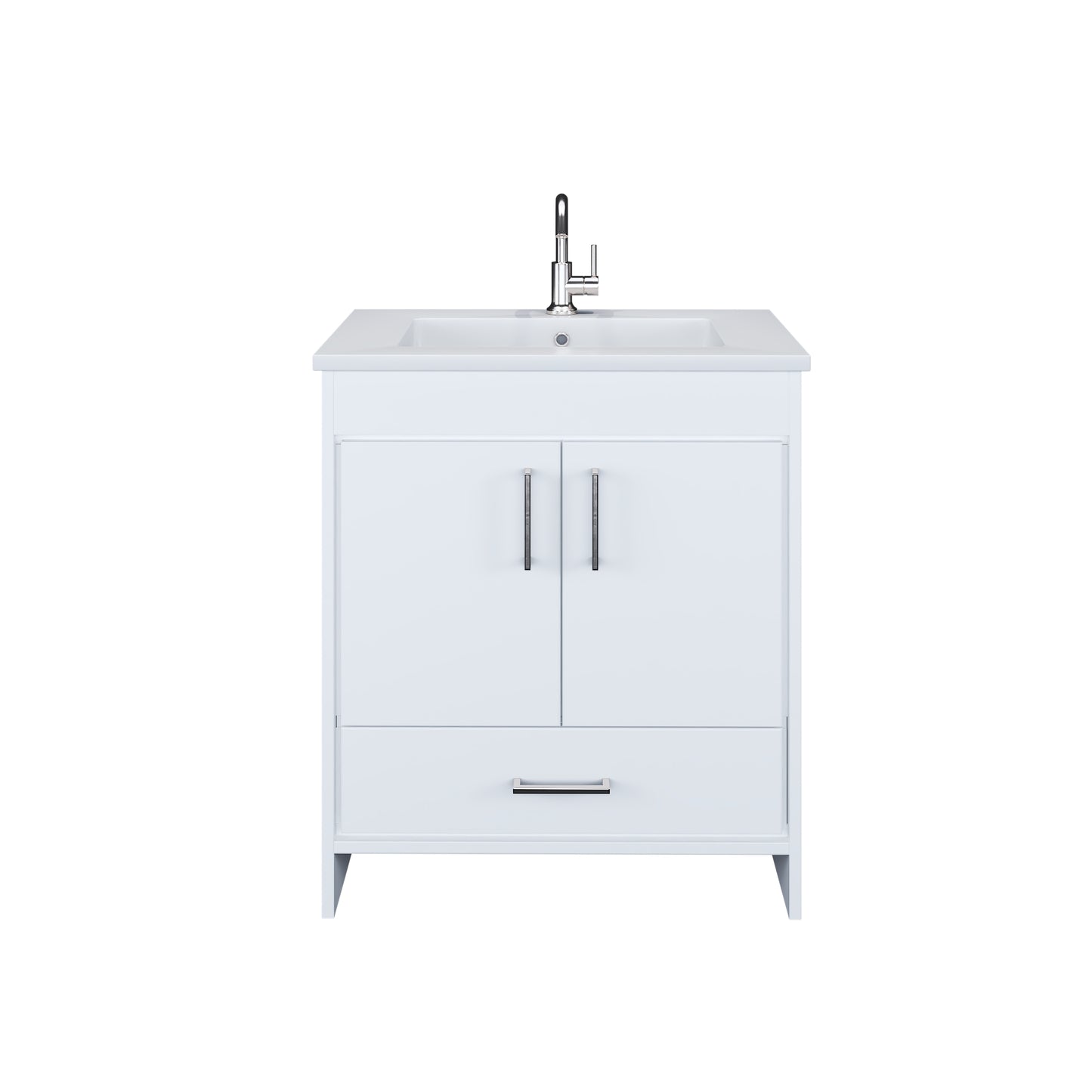 Rio 30" Bathroom Vanity with Acrylic integrated counter top