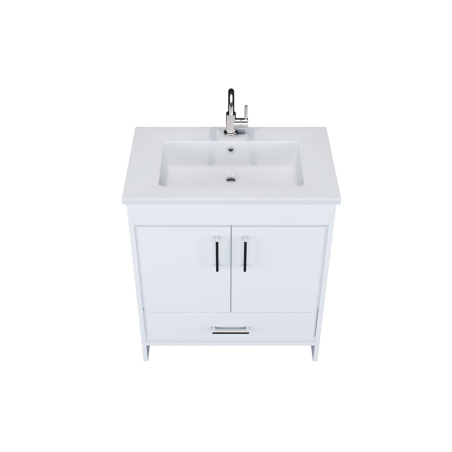 Rio 30" Bathroom Vanity with Acrylic integrated counter top