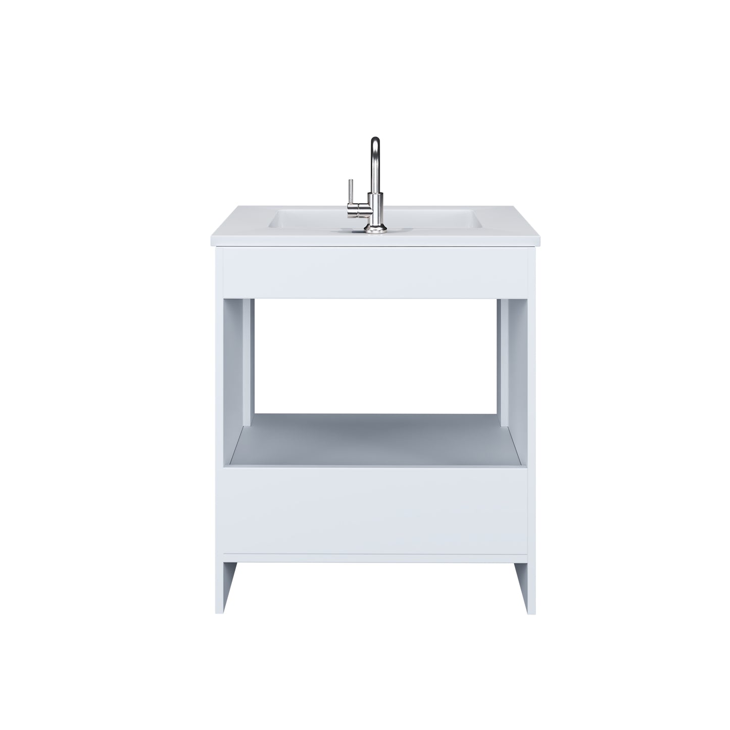 Rio 30" Bathroom Vanity with Acrylic integrated counter top