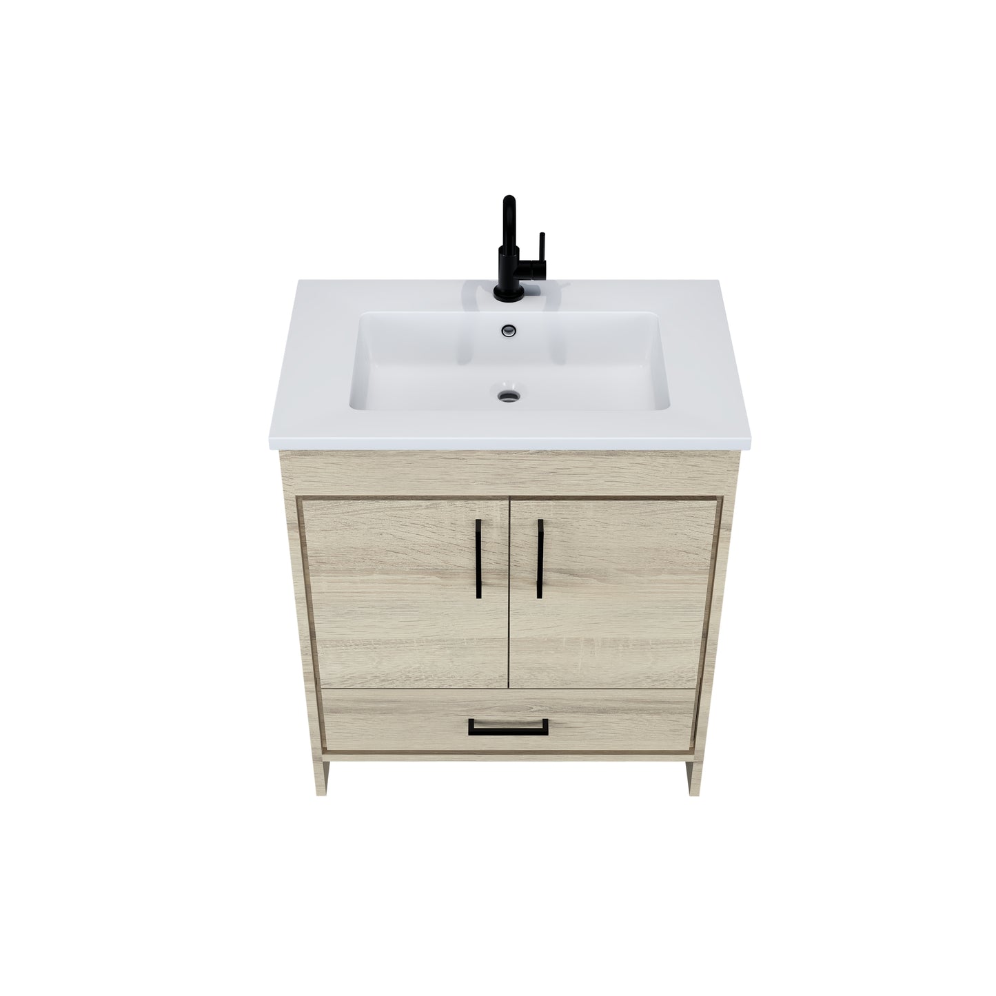 Rio 30" Bathroom Vanity with Acrylic integrated counter top