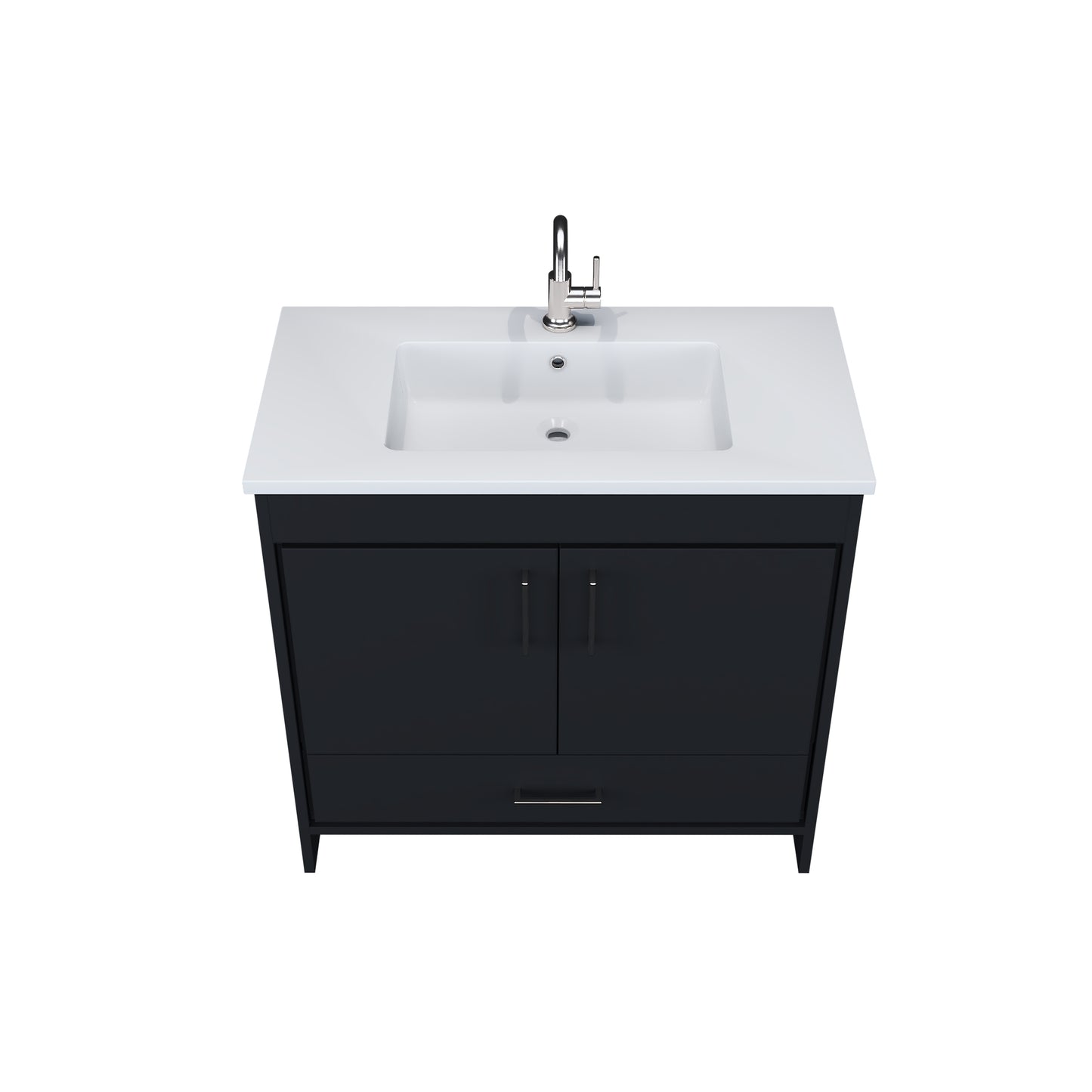 Rio 36" Bathroom Vanity with Acrylic integrated counter top