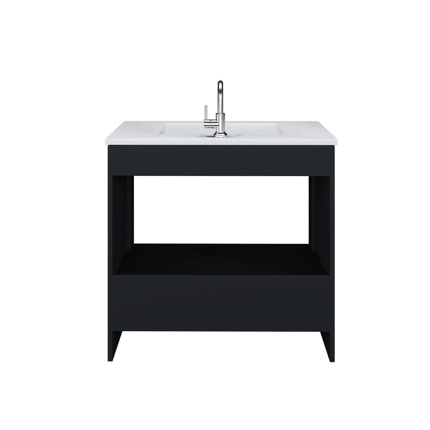 Rio 36" Bathroom Vanity with Acrylic integrated counter top