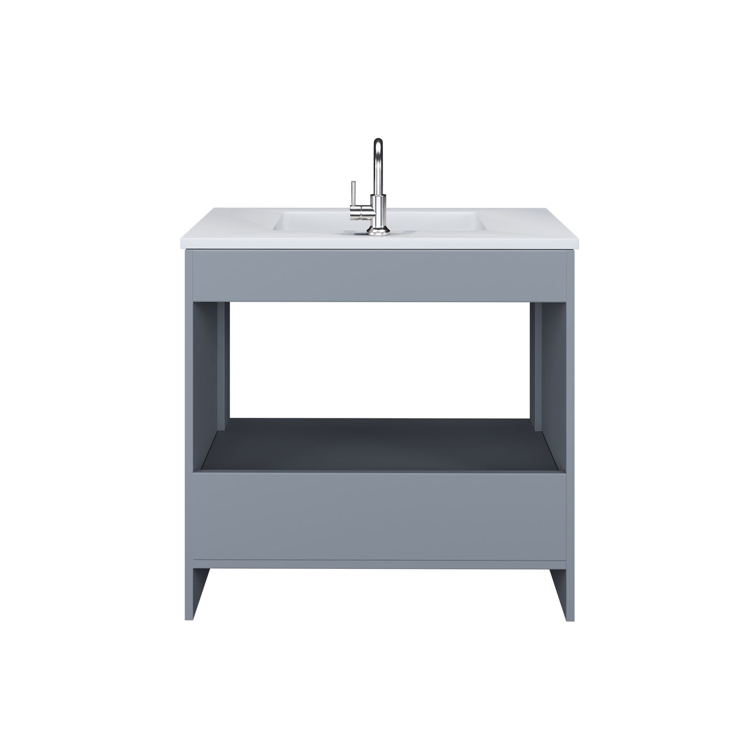 Rio 36" Bathroom Vanity with Acrylic integrated counter top