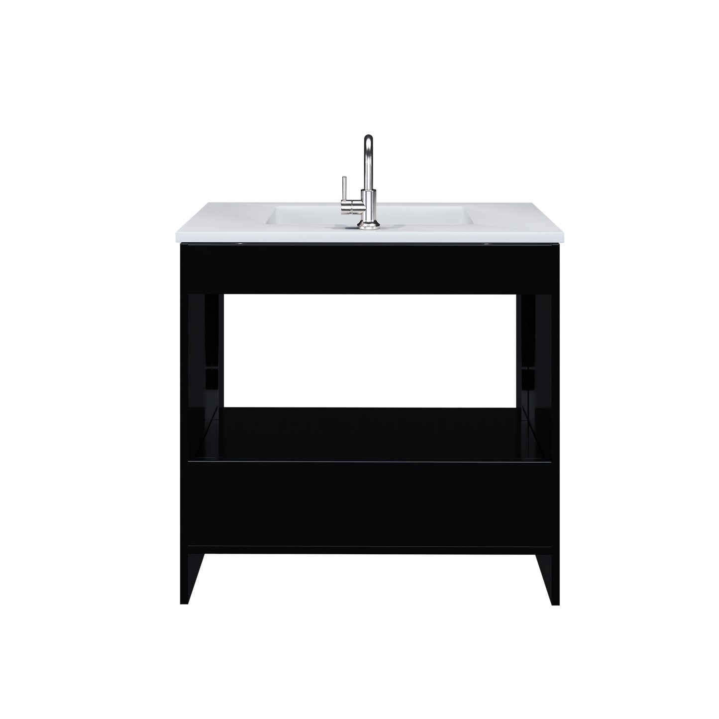 Rio 36" Bathroom Vanity with Acrylic integrated counter top