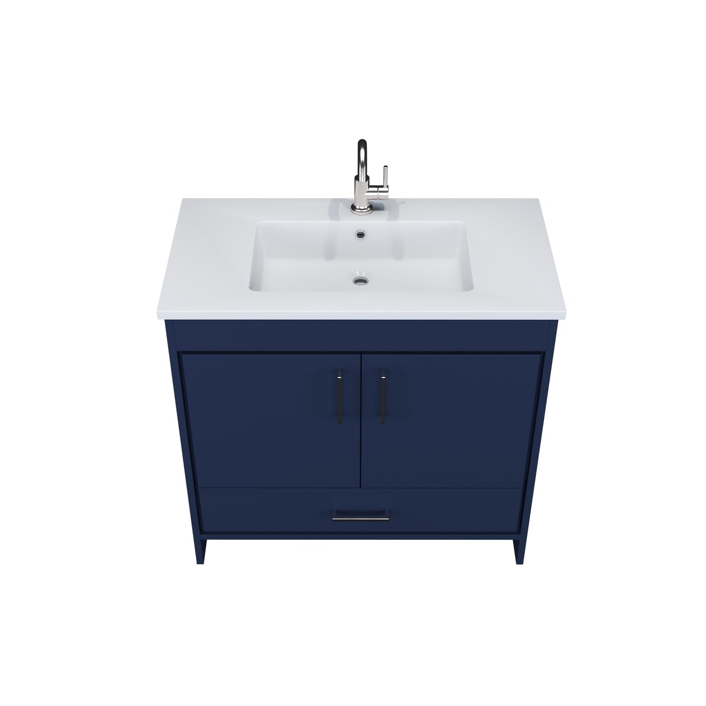 Rio 36" Bathroom Vanity with Acrylic integrated counter top