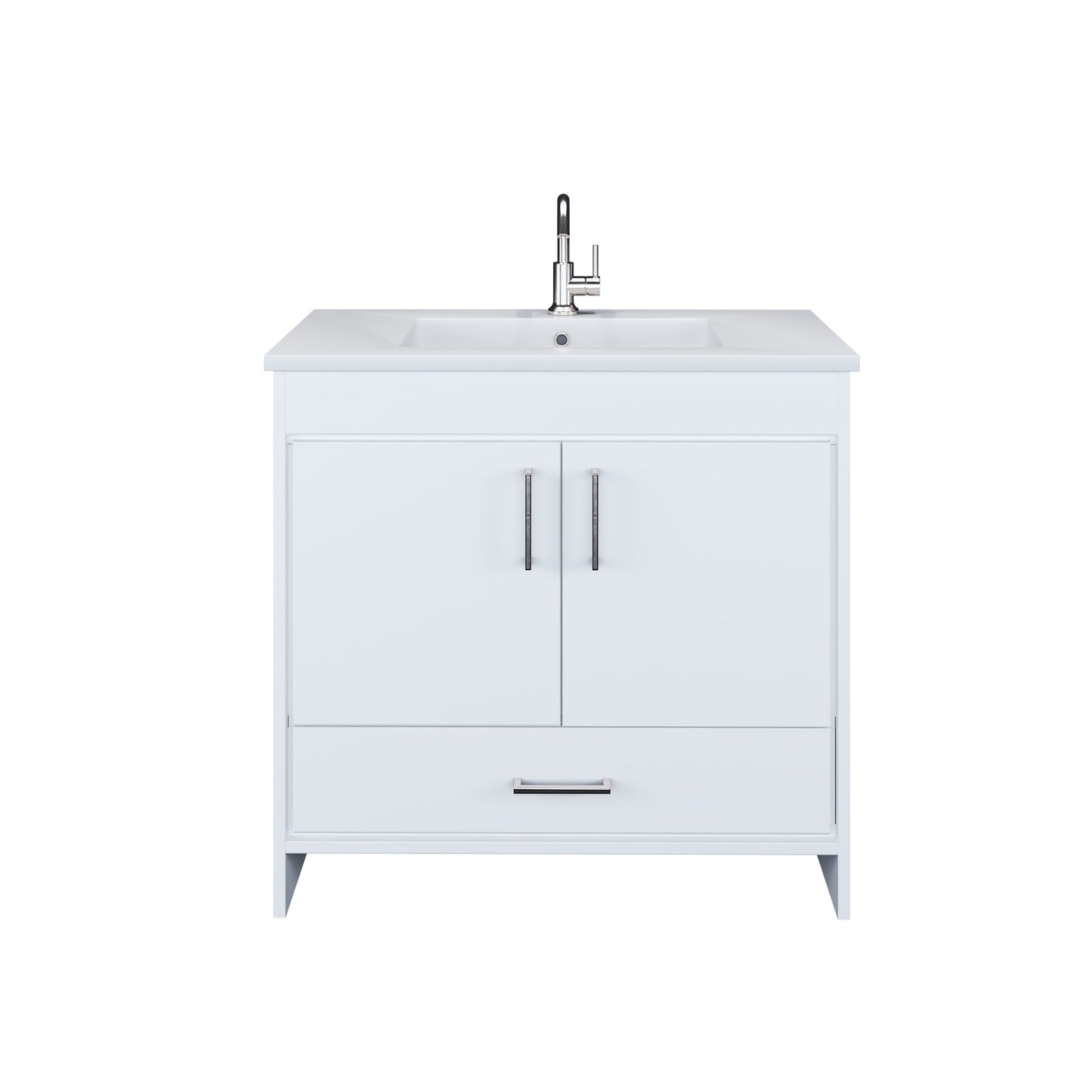 Rio 36" Bathroom Vanity with Acrylic integrated counter top