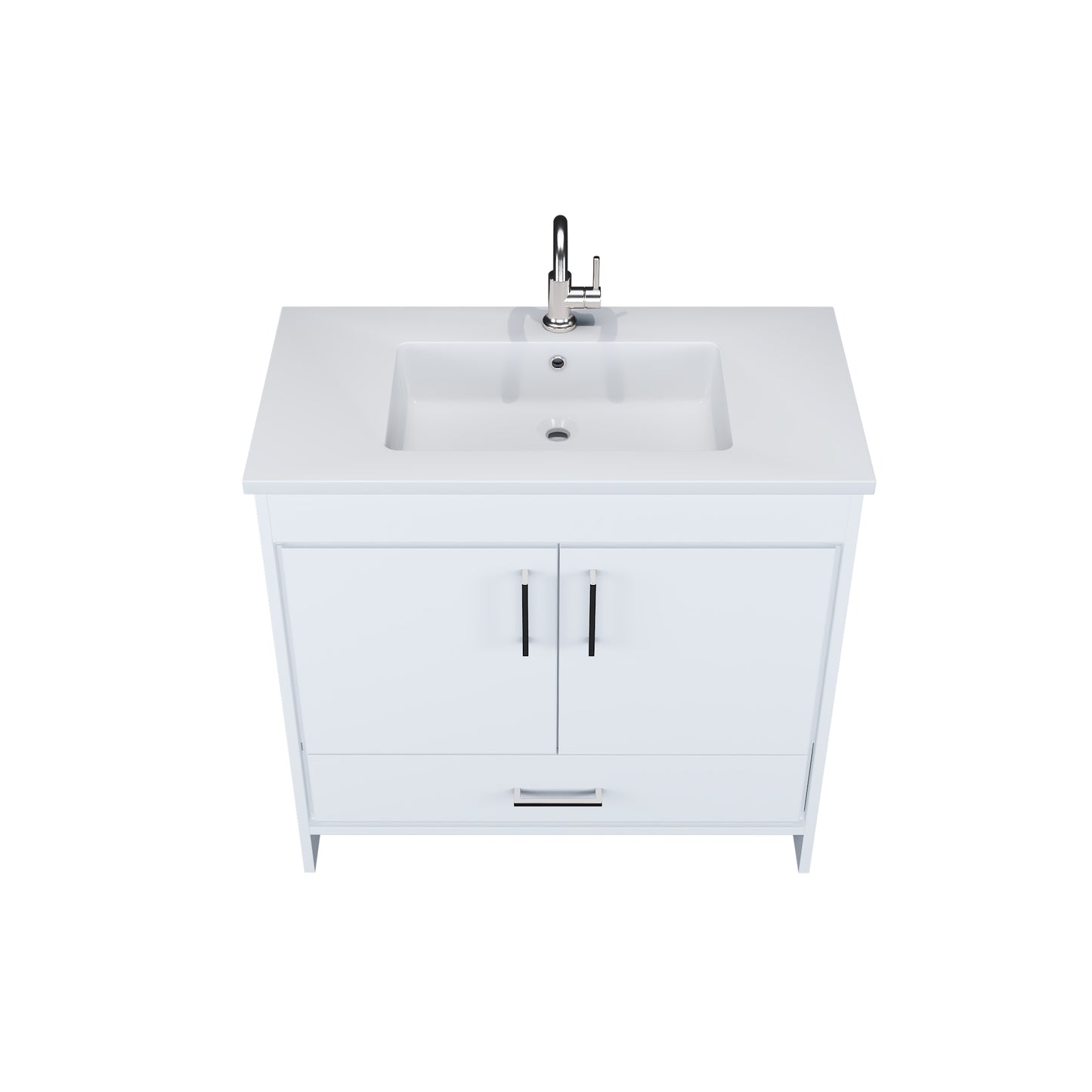 Rio 36" Bathroom Vanity with Acrylic integrated counter top