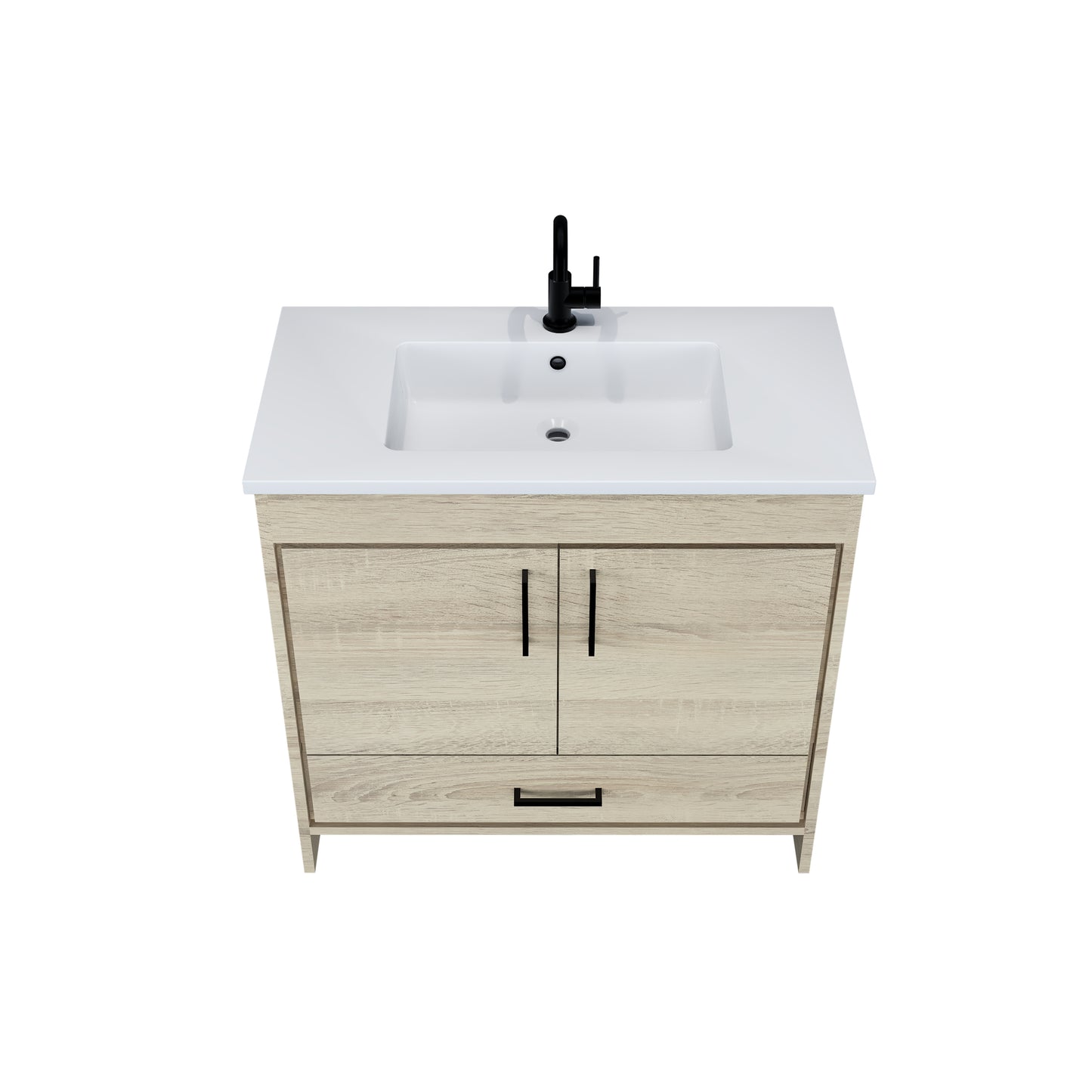 Rio 36" Bathroom Vanity with Acrylic integrated counter top