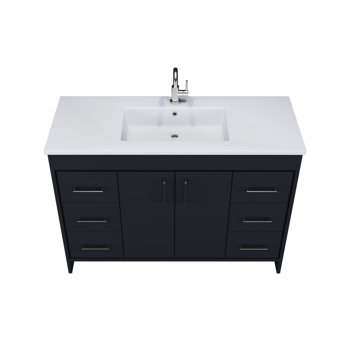Rio 48" Bathroom Vanity with Acrylic integrated counter top