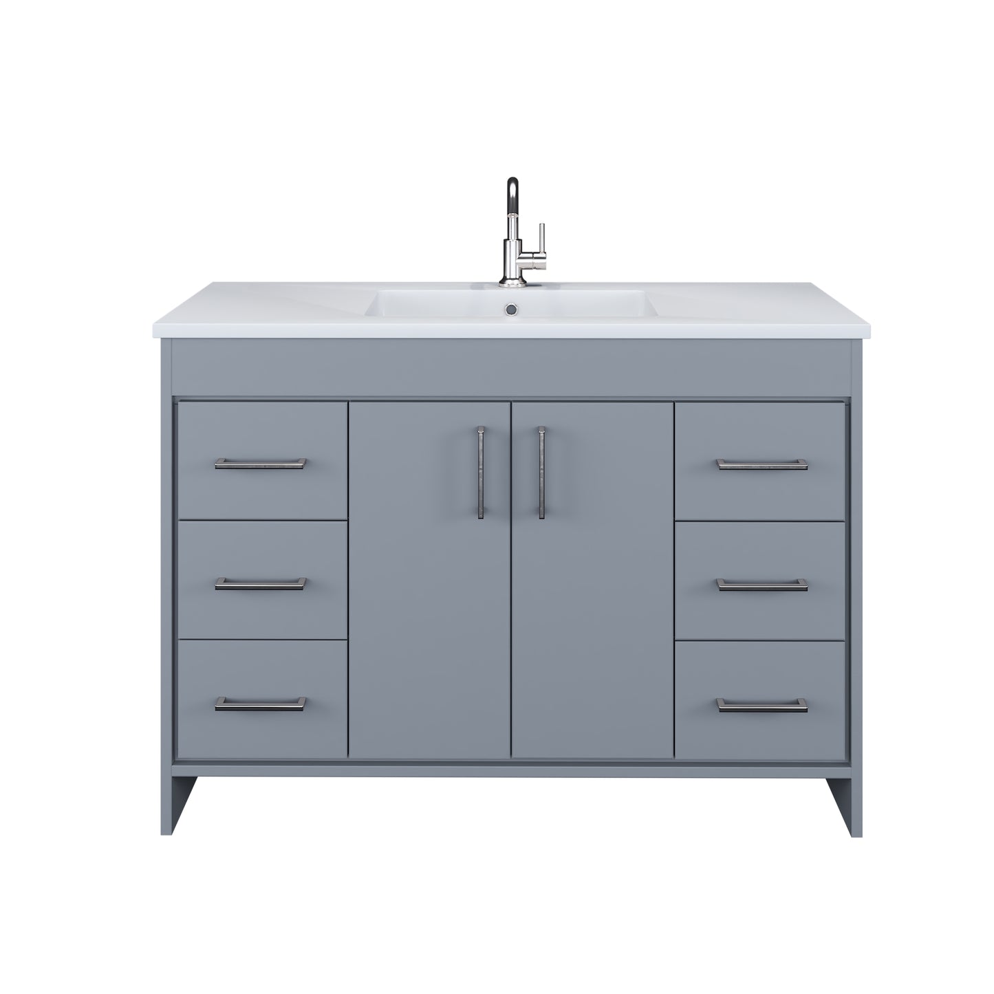 Rio 48" Bathroom Vanity with Acrylic integrated counter top