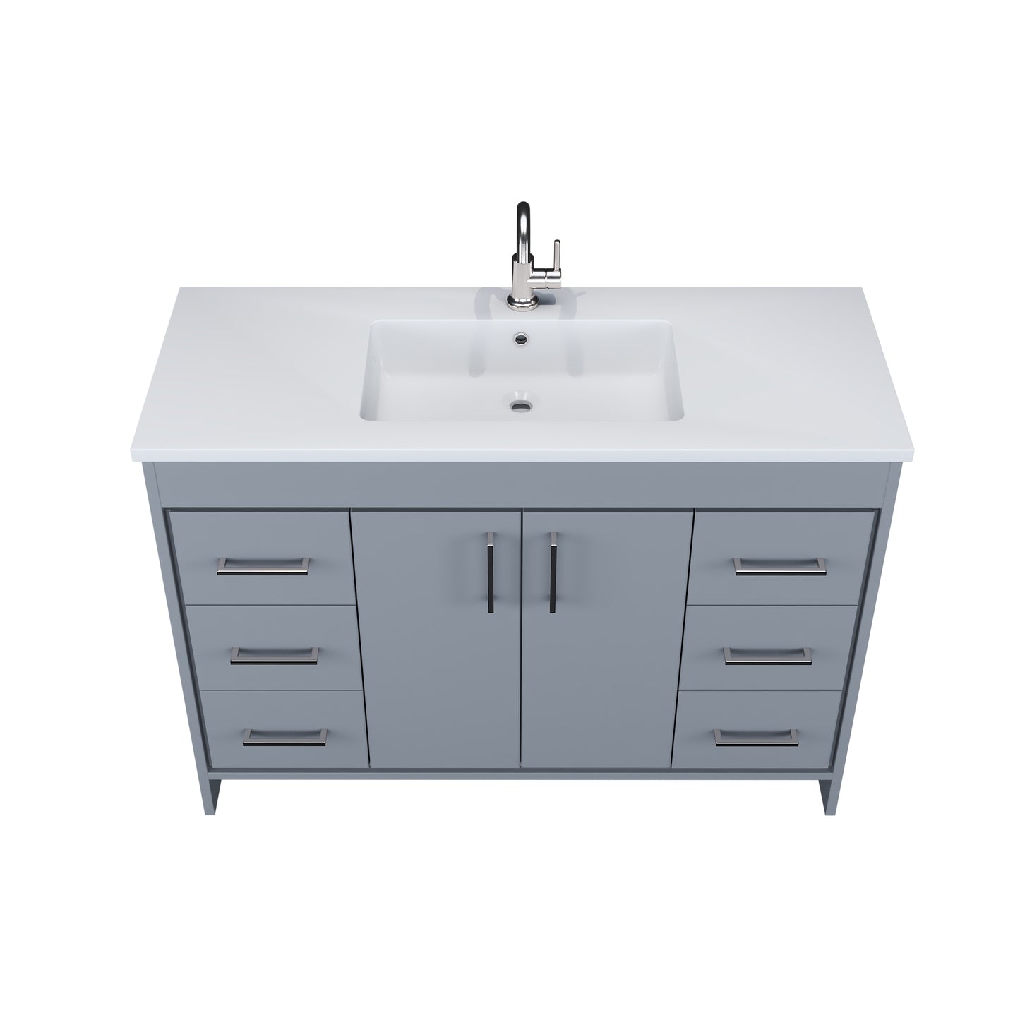 Rio 48" Bathroom Vanity with Acrylic integrated counter top