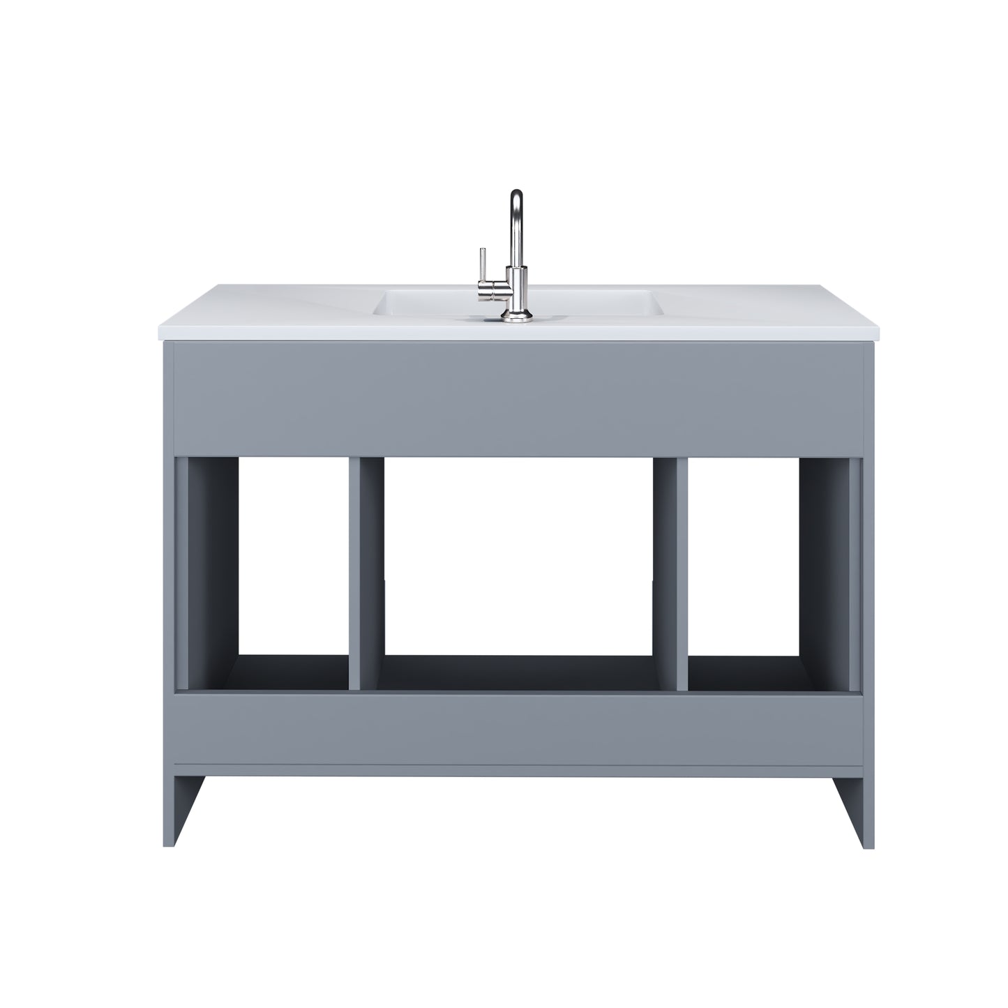 Rio 48" Bathroom Vanity with Acrylic integrated counter top