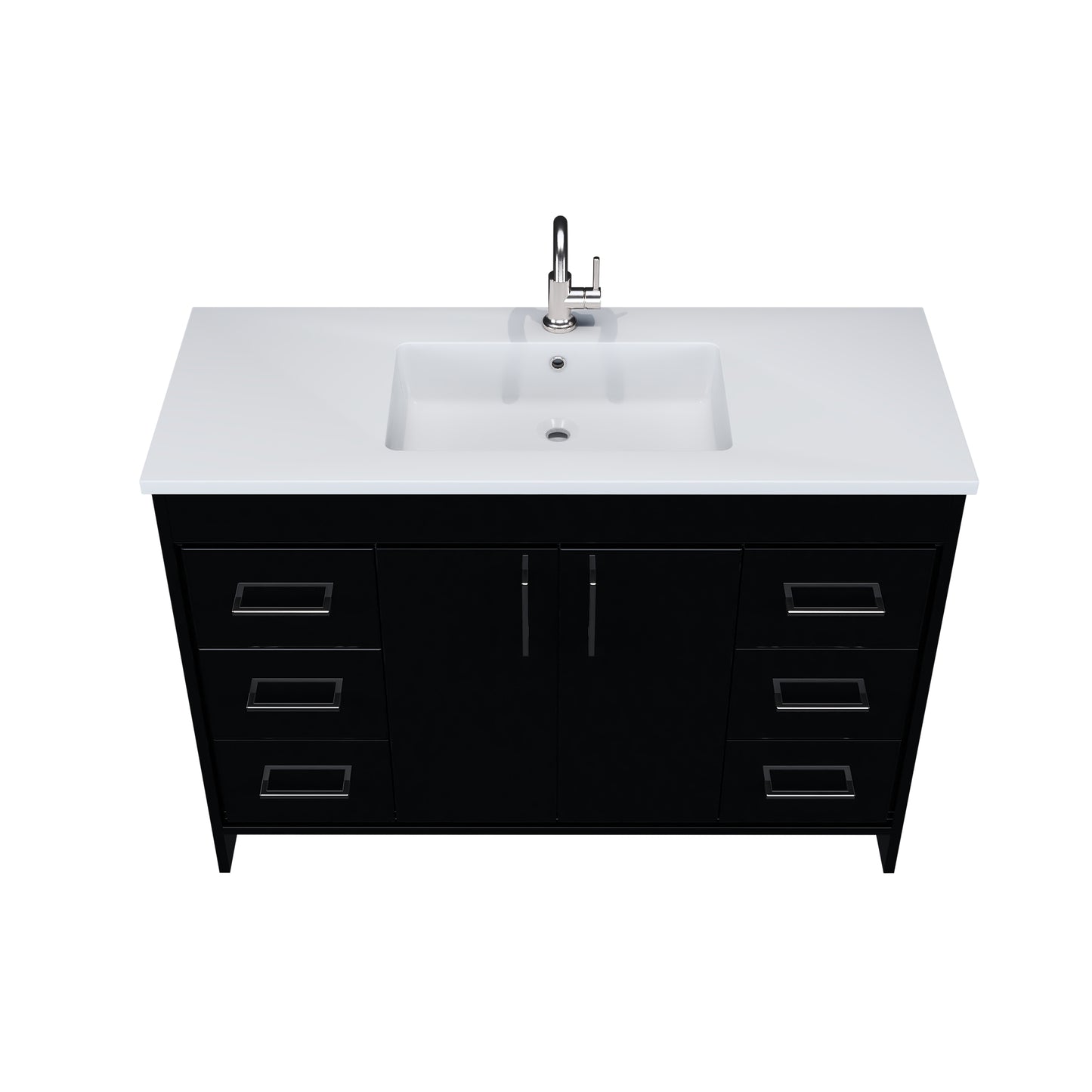 Rio 48" Bathroom Vanity with Acrylic integrated counter top