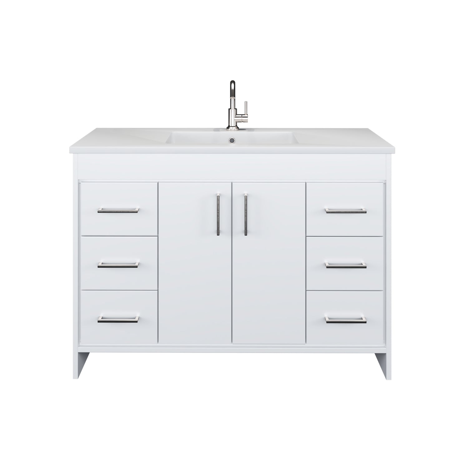 Rio 48" Bathroom Vanity with Acrylic integrated counter top
