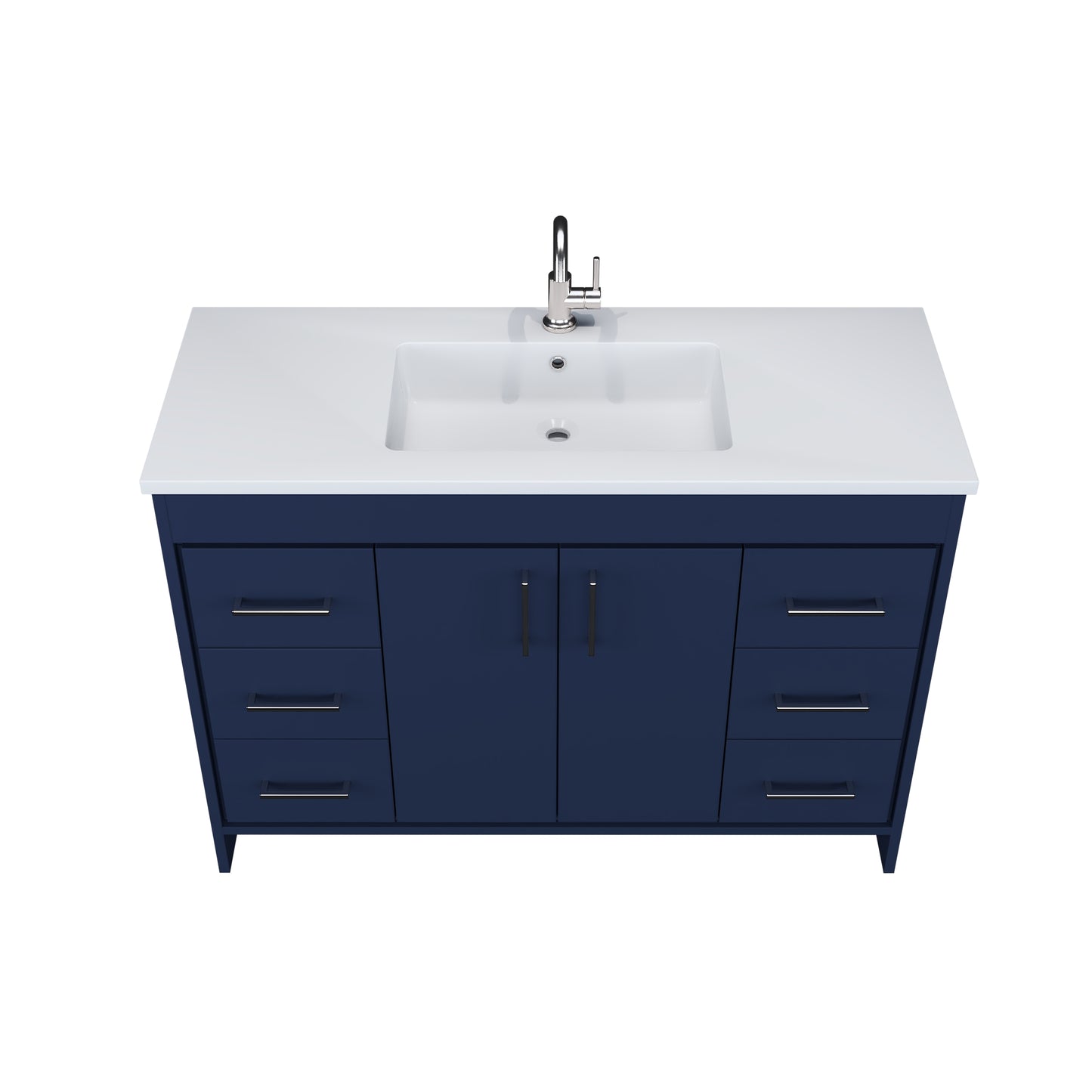 Rio 48" Bathroom Vanity with Acrylic integrated counter top