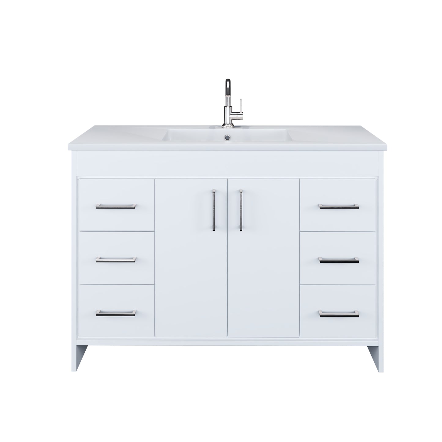 Rio 48" Bathroom Vanity with Acrylic integrated counter top