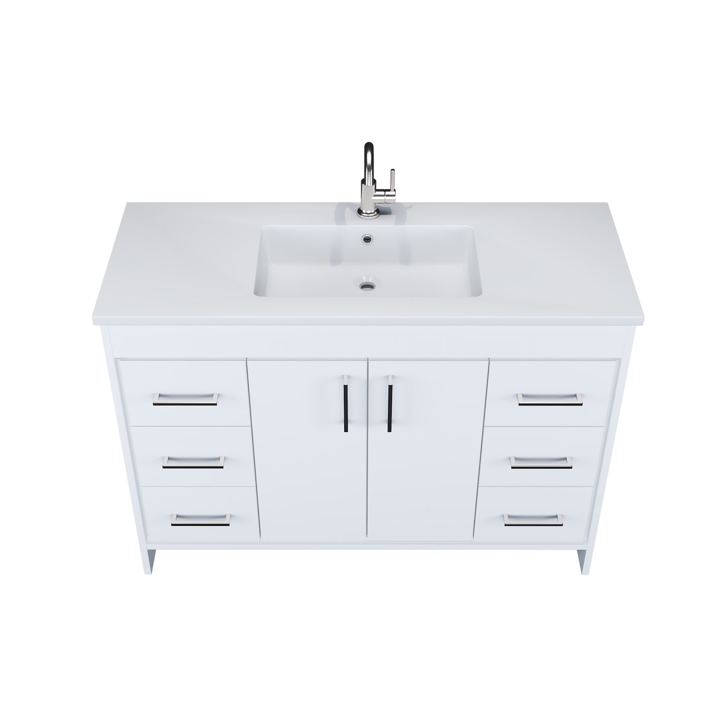Rio 48" Bathroom Vanity with Acrylic integrated counter top