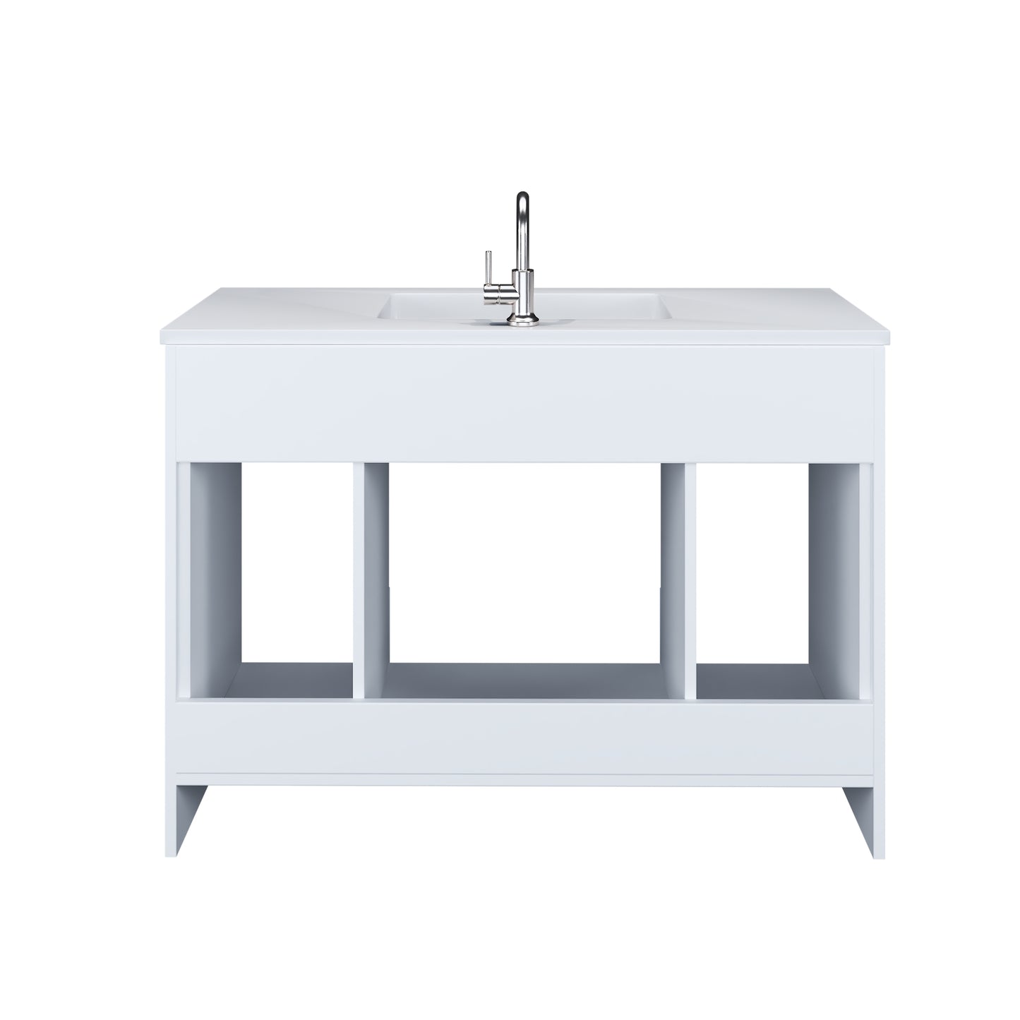 Rio 48" Bathroom Vanity with Acrylic integrated counter top