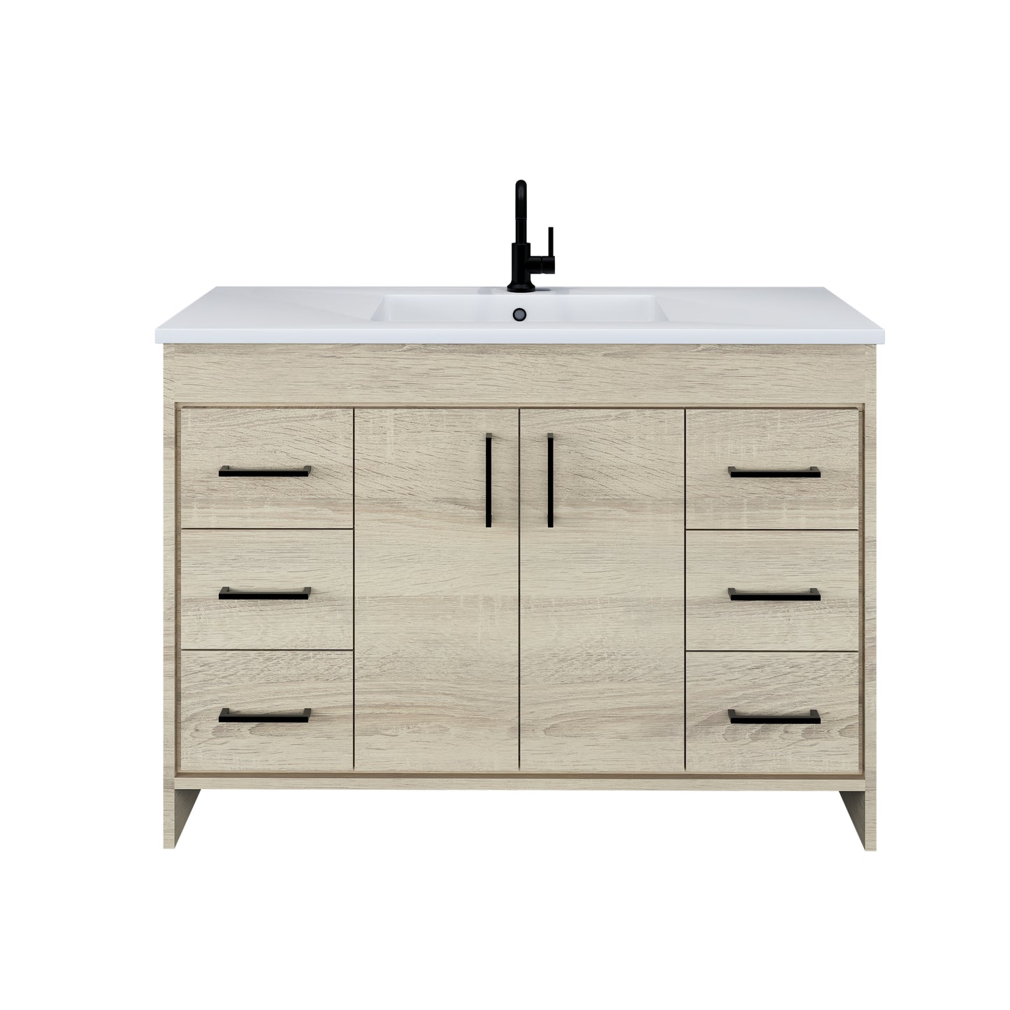 Rio 48" Bathroom Vanity with Acrylic integrated counter top