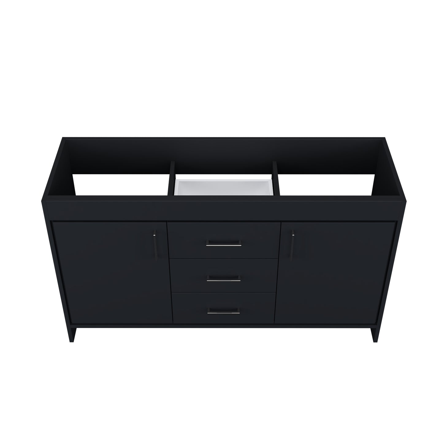 Rio 60" Double Sink Bathroom Vanity Cabinet Only