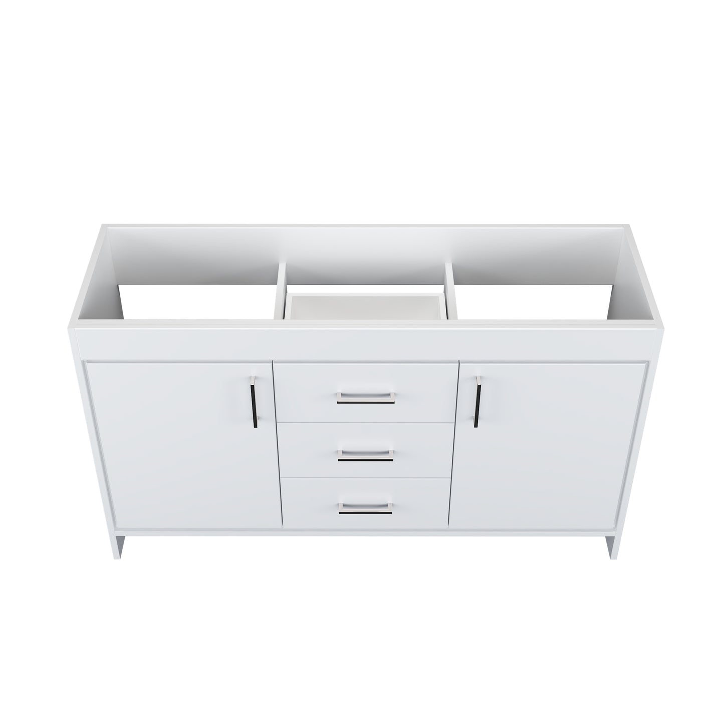 Rio 60" Double Sink Bathroom Vanity Cabinet Only