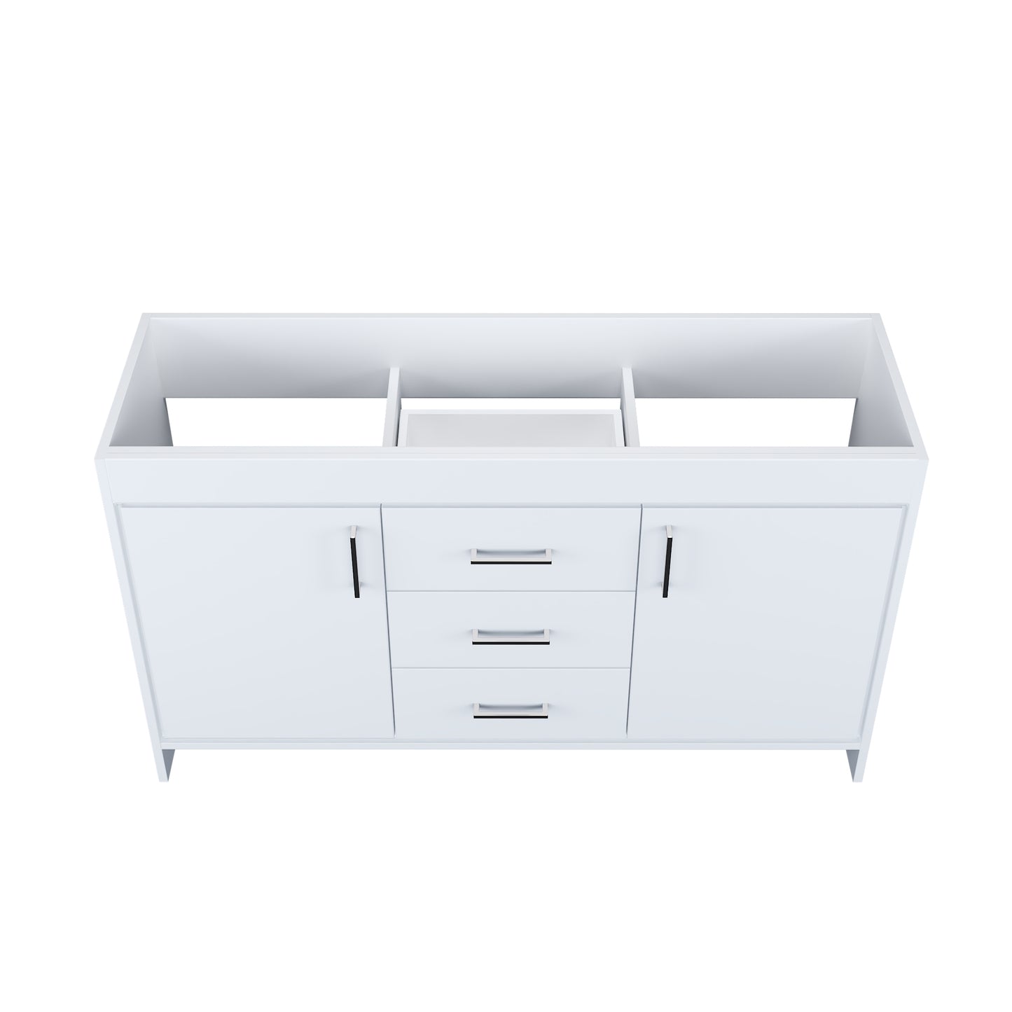 Rio 60" Double Sink Bathroom Vanity Cabinet Only