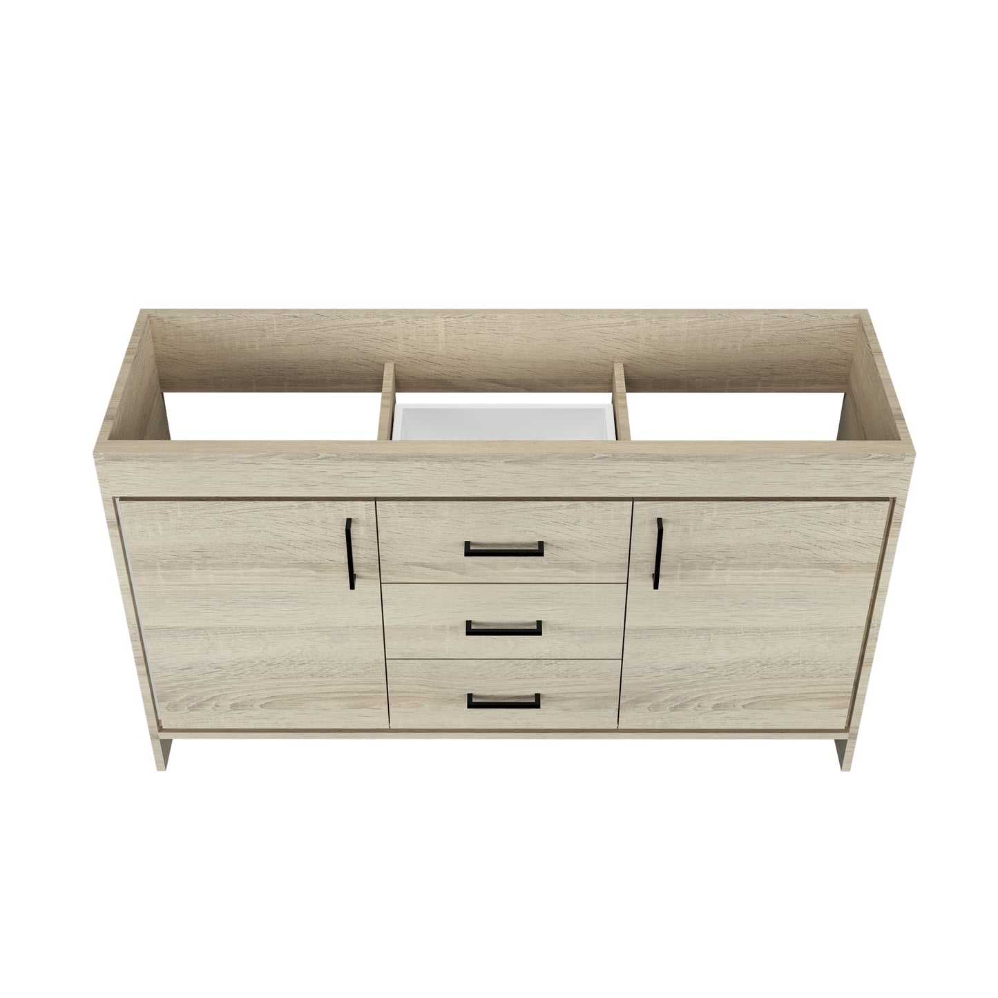 Rio 60" Double Sink Bathroom Vanity Cabinet Only