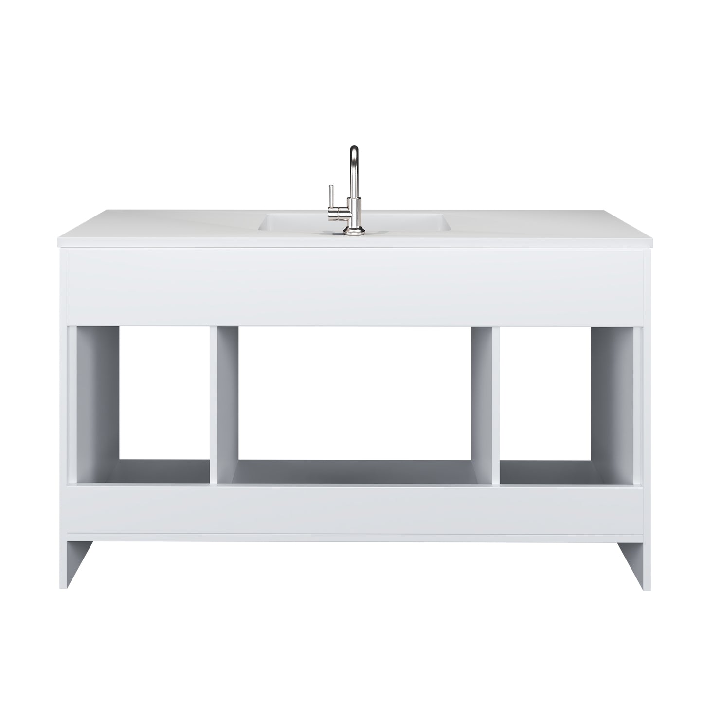 Rio 60" Single Sink Bathroom Vanity with Acrylic integrated counter top