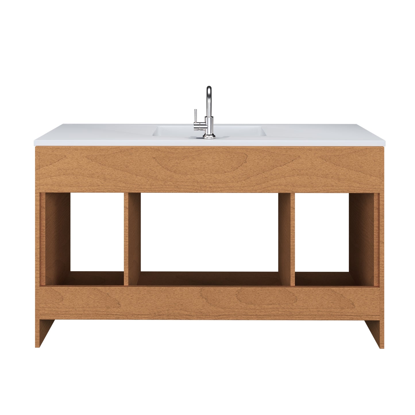 Rio 60" Single Sink Bathroom Vanity with Acrylic integrated counter top
