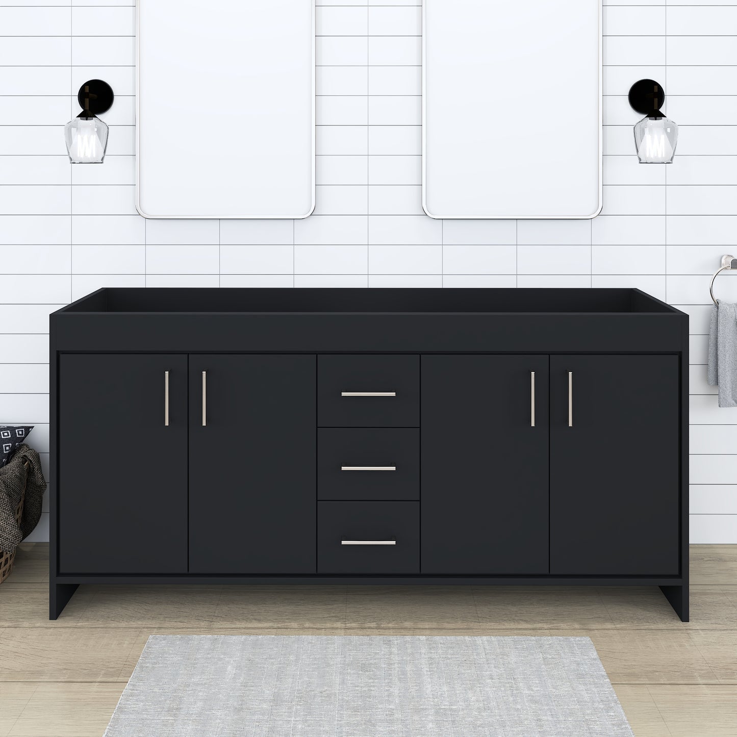Rio 72" Double Sink Bathroom Vanity Cabinet Only