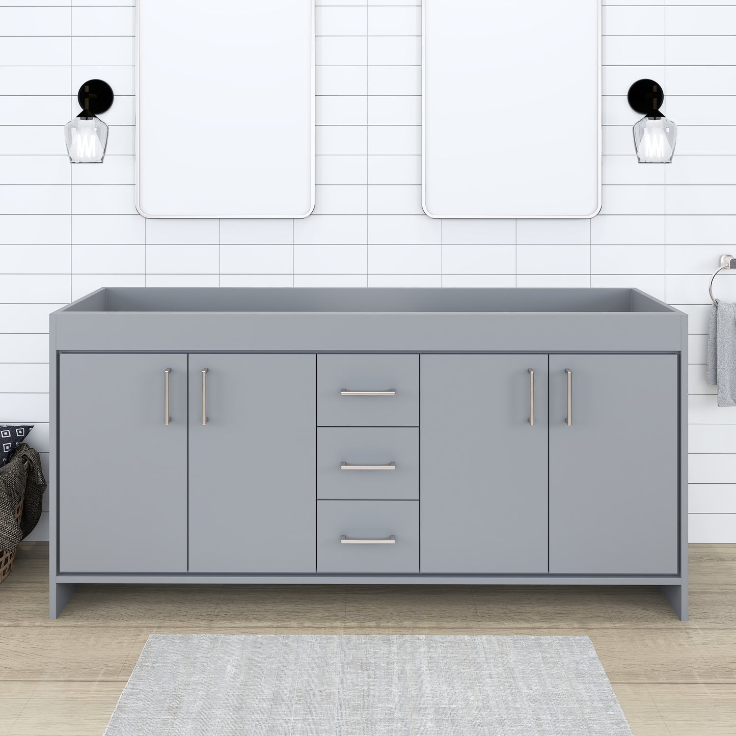 Rio 72" Double Sink Bathroom Vanity Cabinet Only