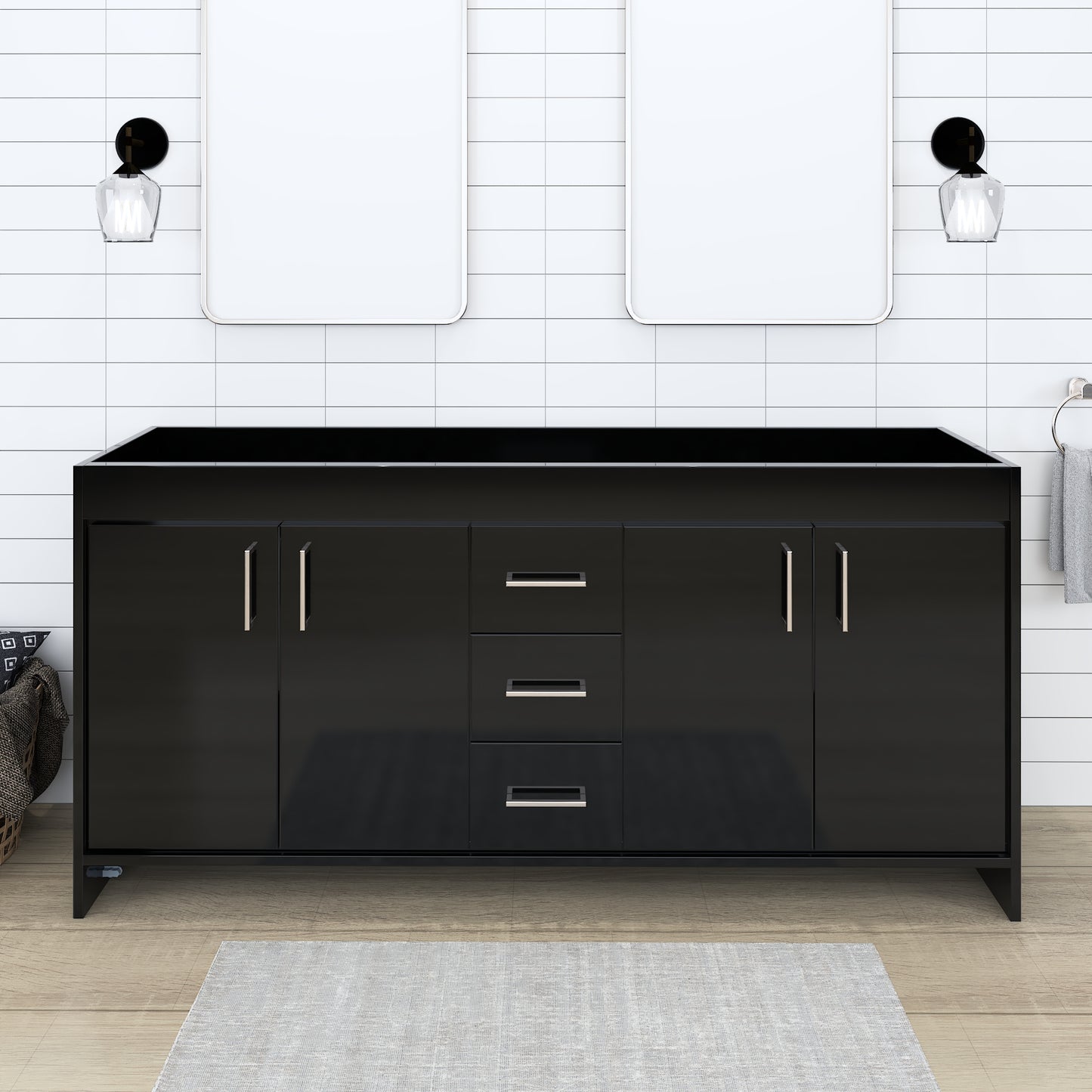 Rio 72" Double Sink Bathroom Vanity Cabinet Only