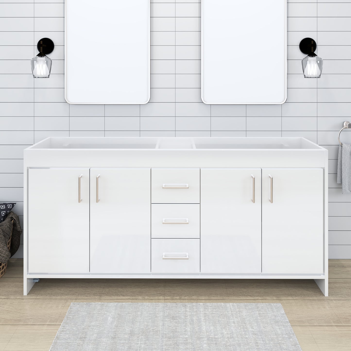Rio 72" Double Sink Bathroom Vanity Cabinet Only
