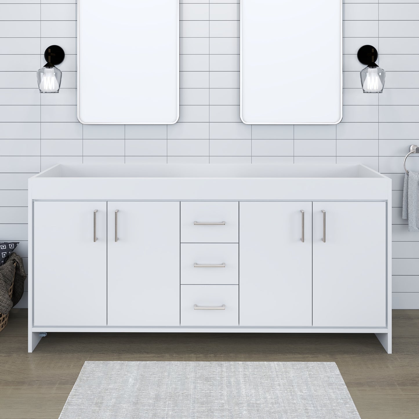 Rio 72" Double Sink Bathroom Vanity Cabinet Only