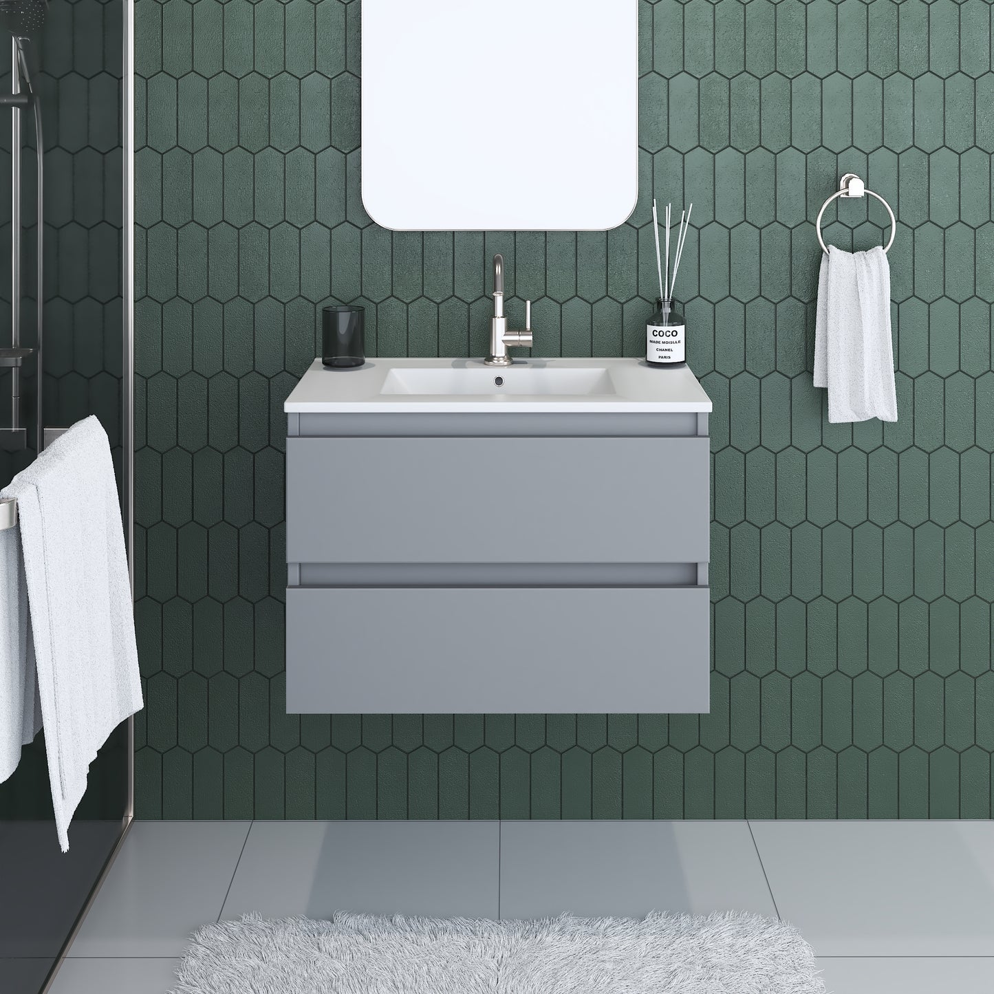 Salt 30" Bathroom Vanity with integrated counter top