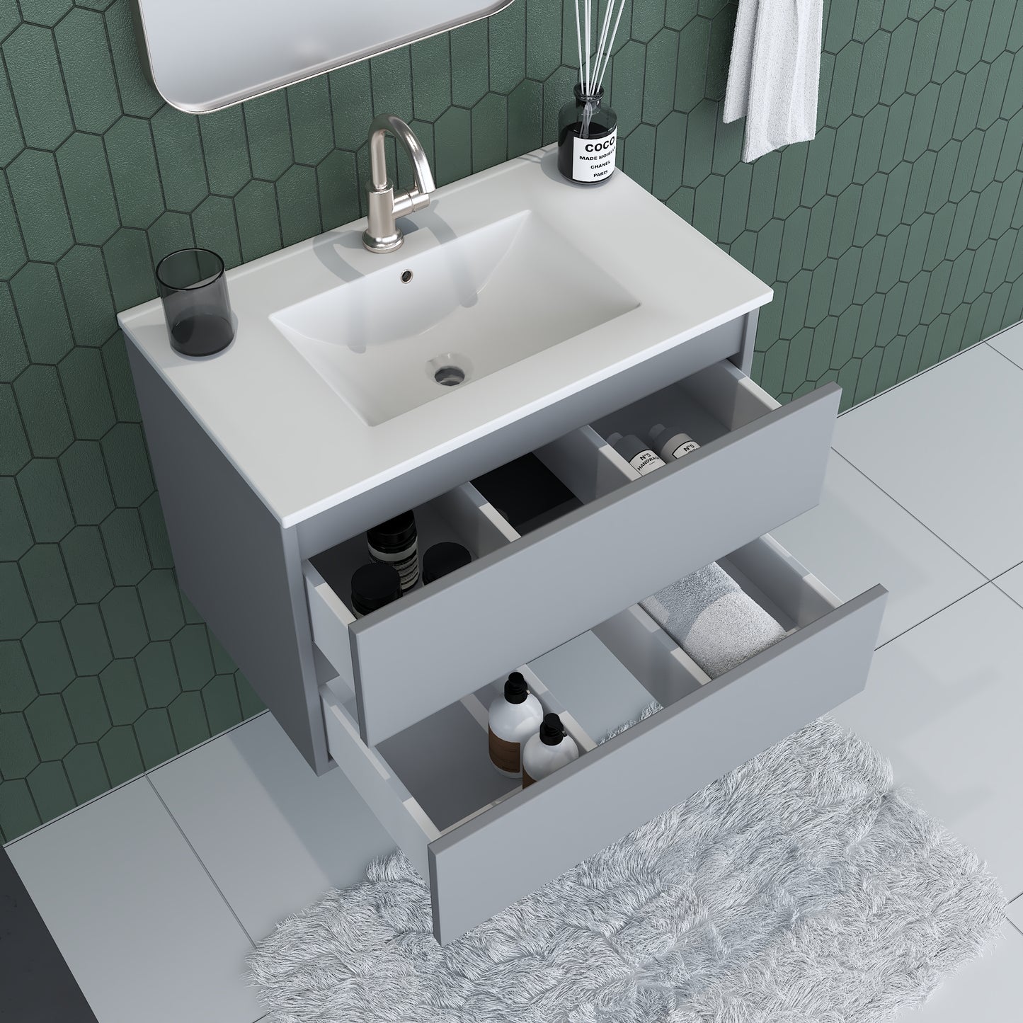Salt 30" Bathroom Vanity with integrated counter top