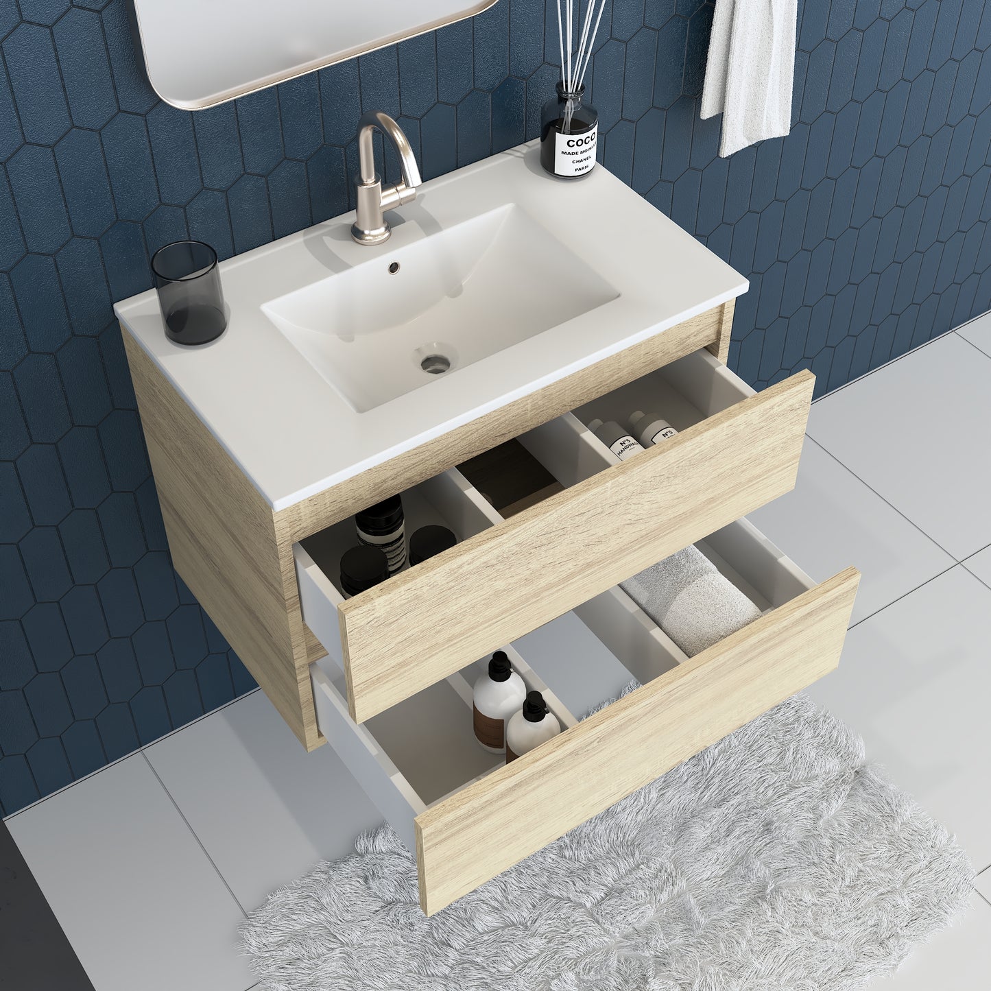 Salt 30" Bathroom Vanity with integrated counter top