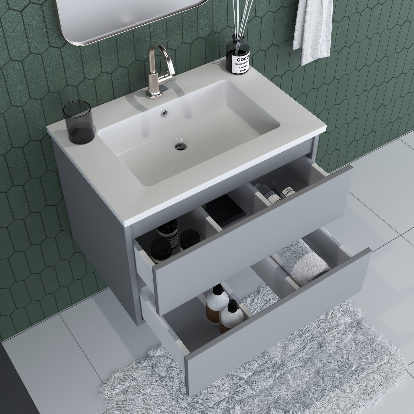 Salt 30" Bathroom Vanity with integrated counter top