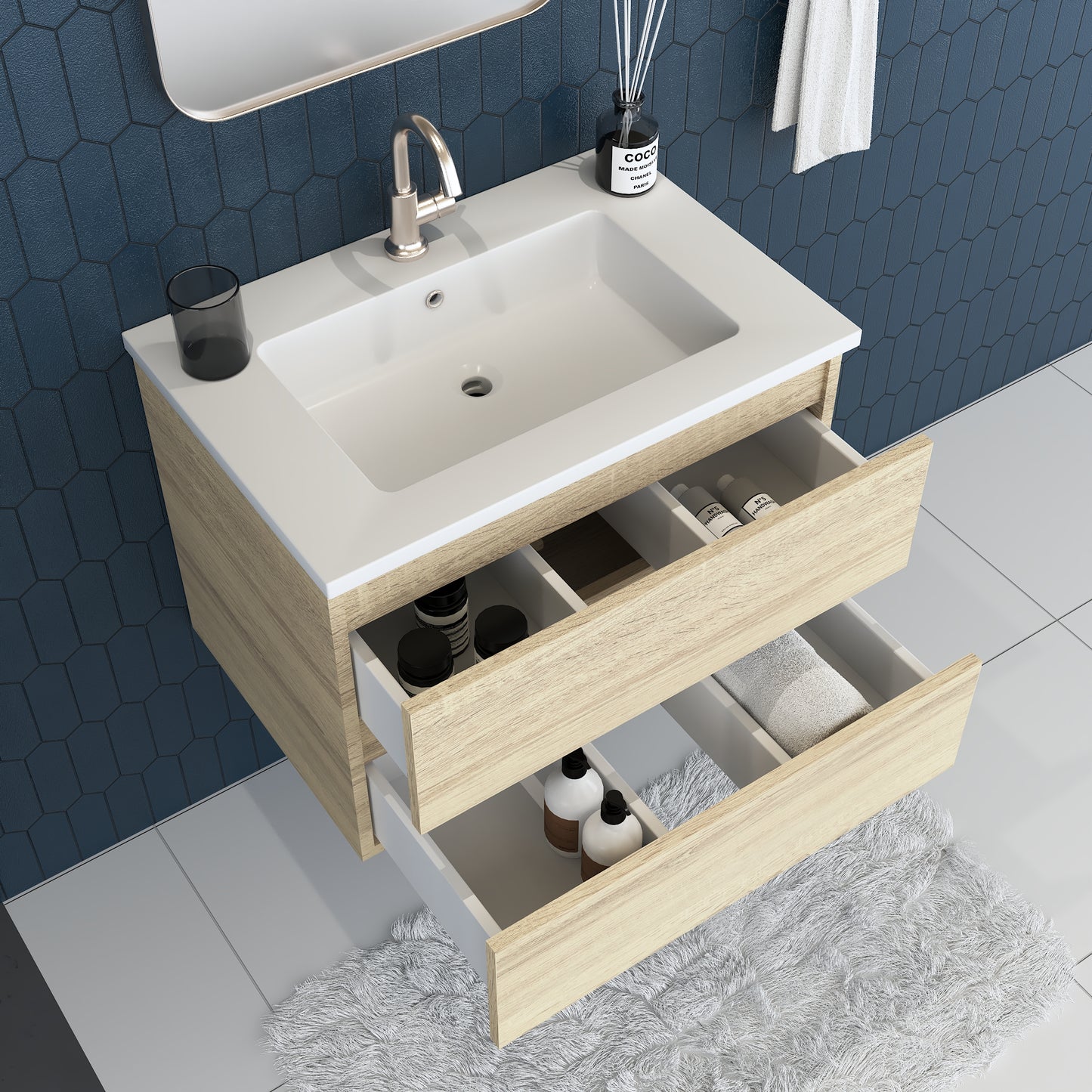 Salt 30" Bathroom Vanity with integrated counter top