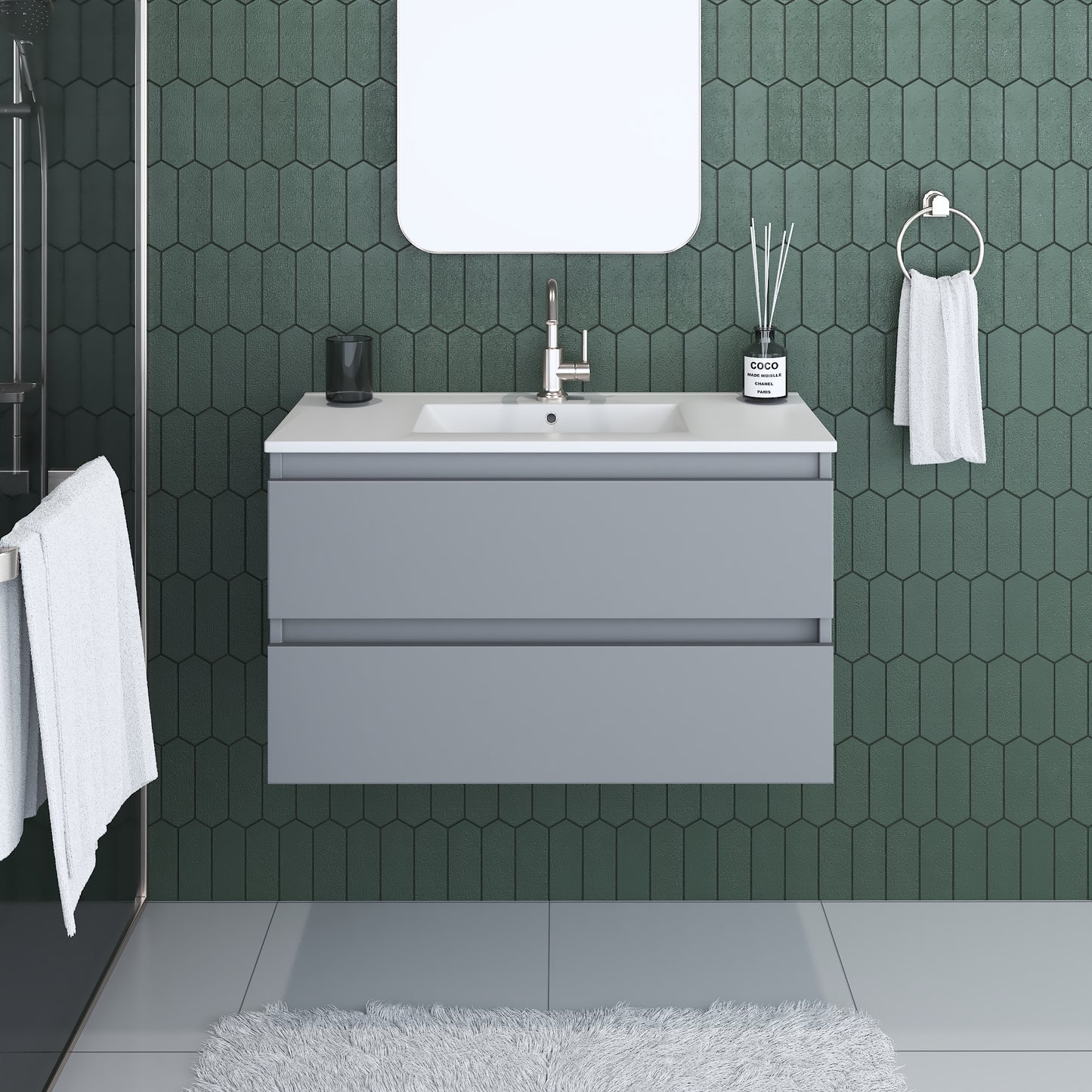Salt 36" Bathroom Vanity with integrated counter top