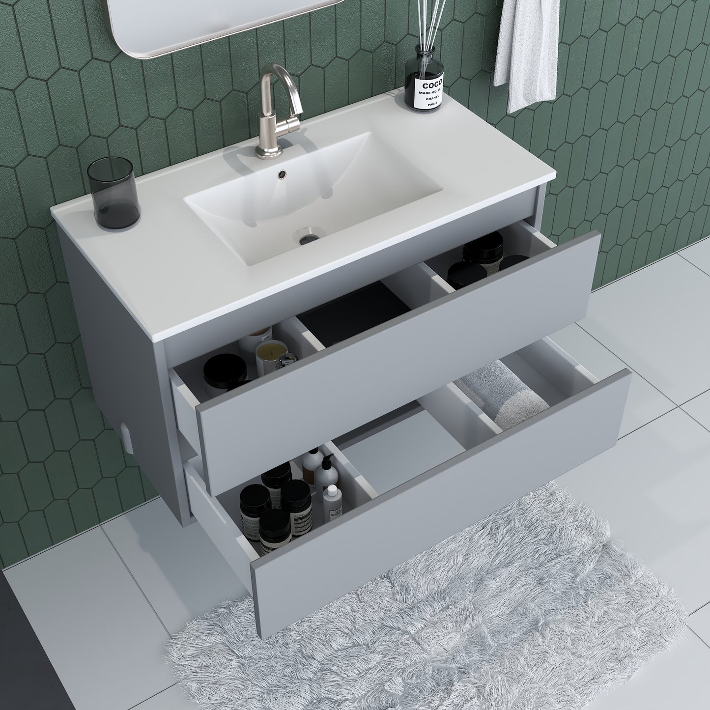 Salt 36" Bathroom Vanity with integrated counter top