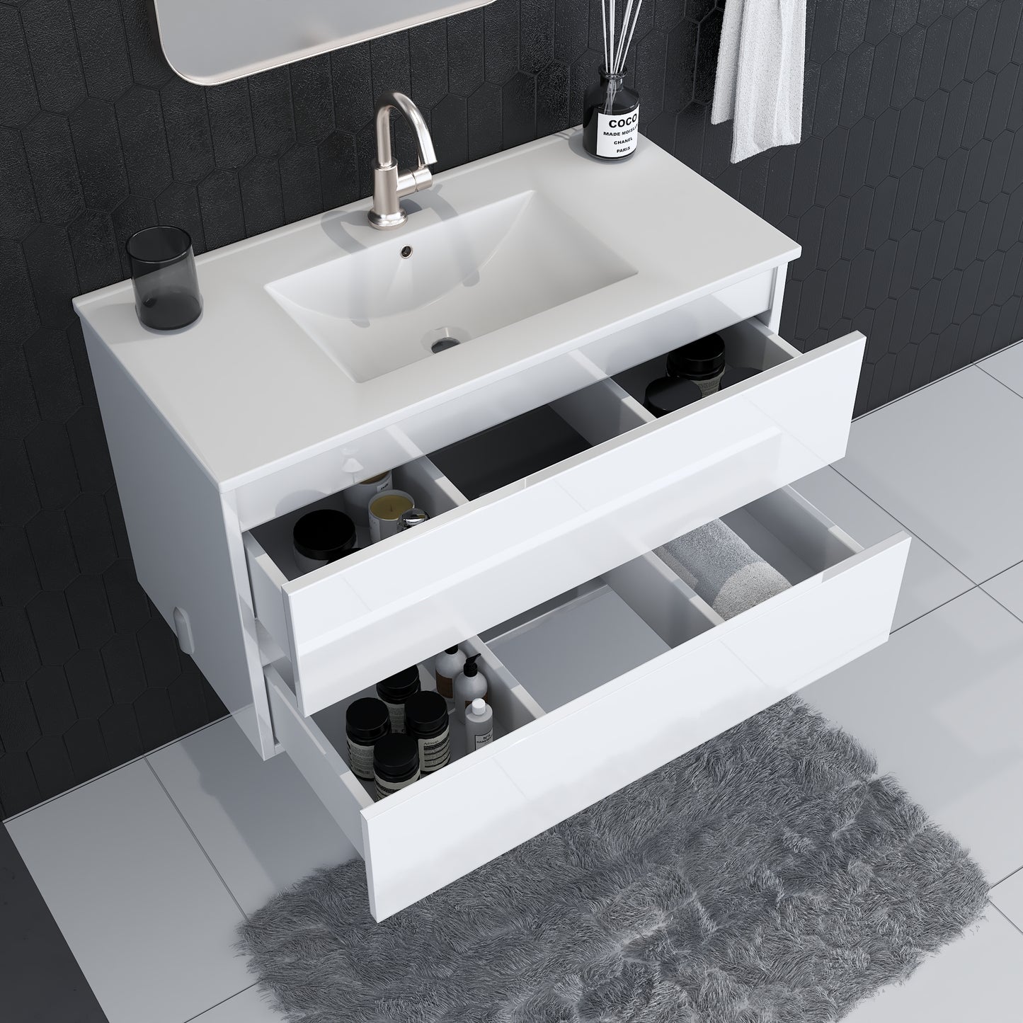 Salt 36" Bathroom Vanity with integrated counter top