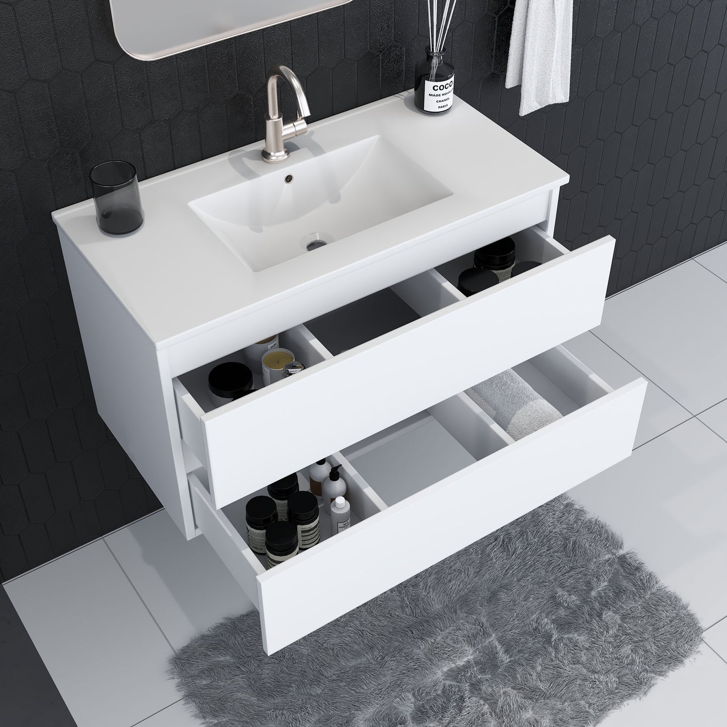 Salt 36" Bathroom Vanity with integrated counter top