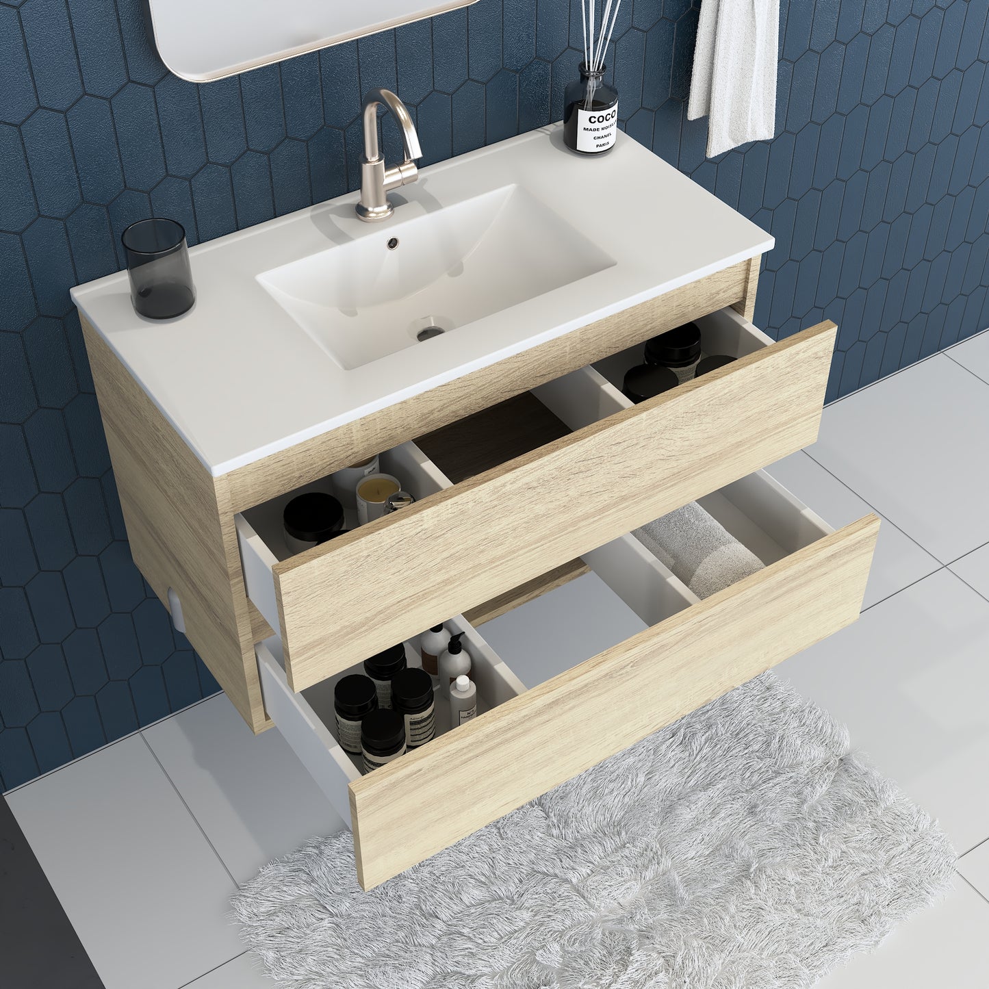 Salt 36" Bathroom Vanity with integrated counter top