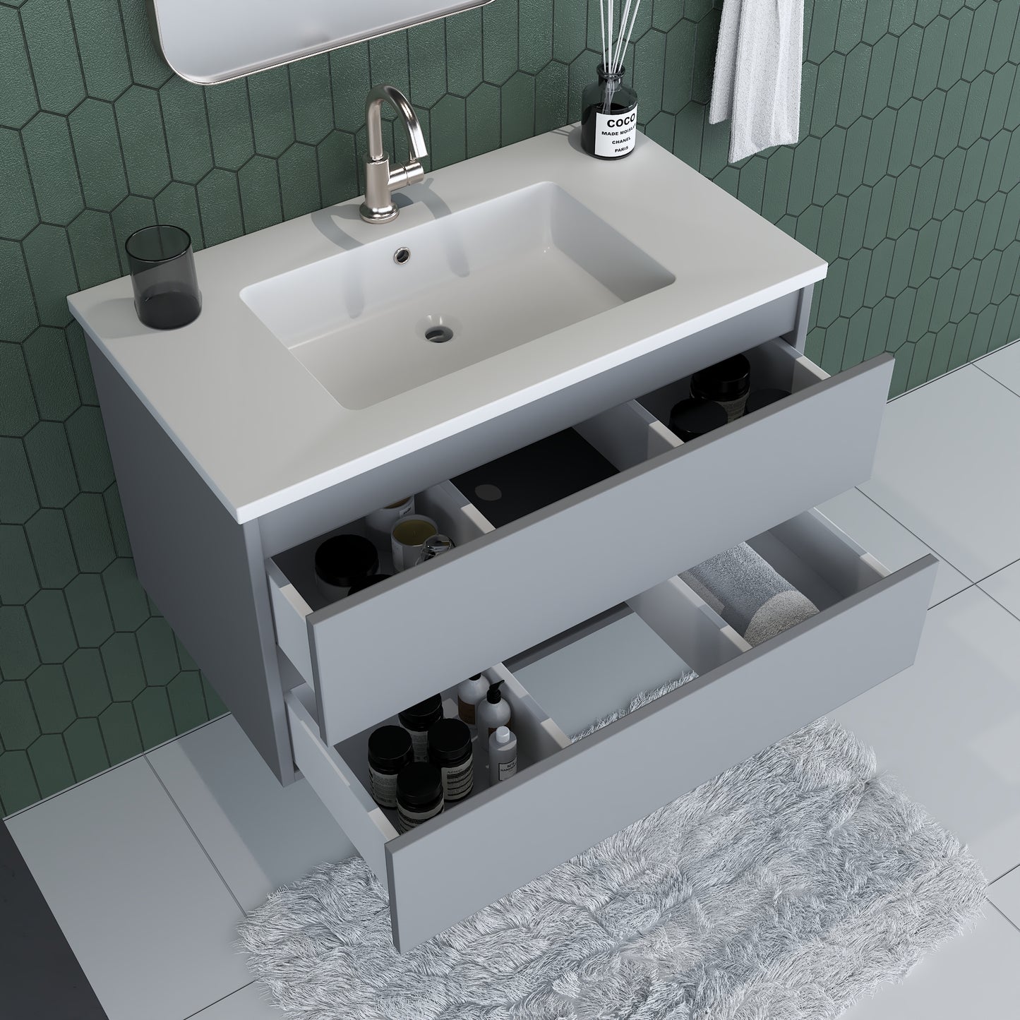 Salt 36" Bathroom Vanity with integrated counter top