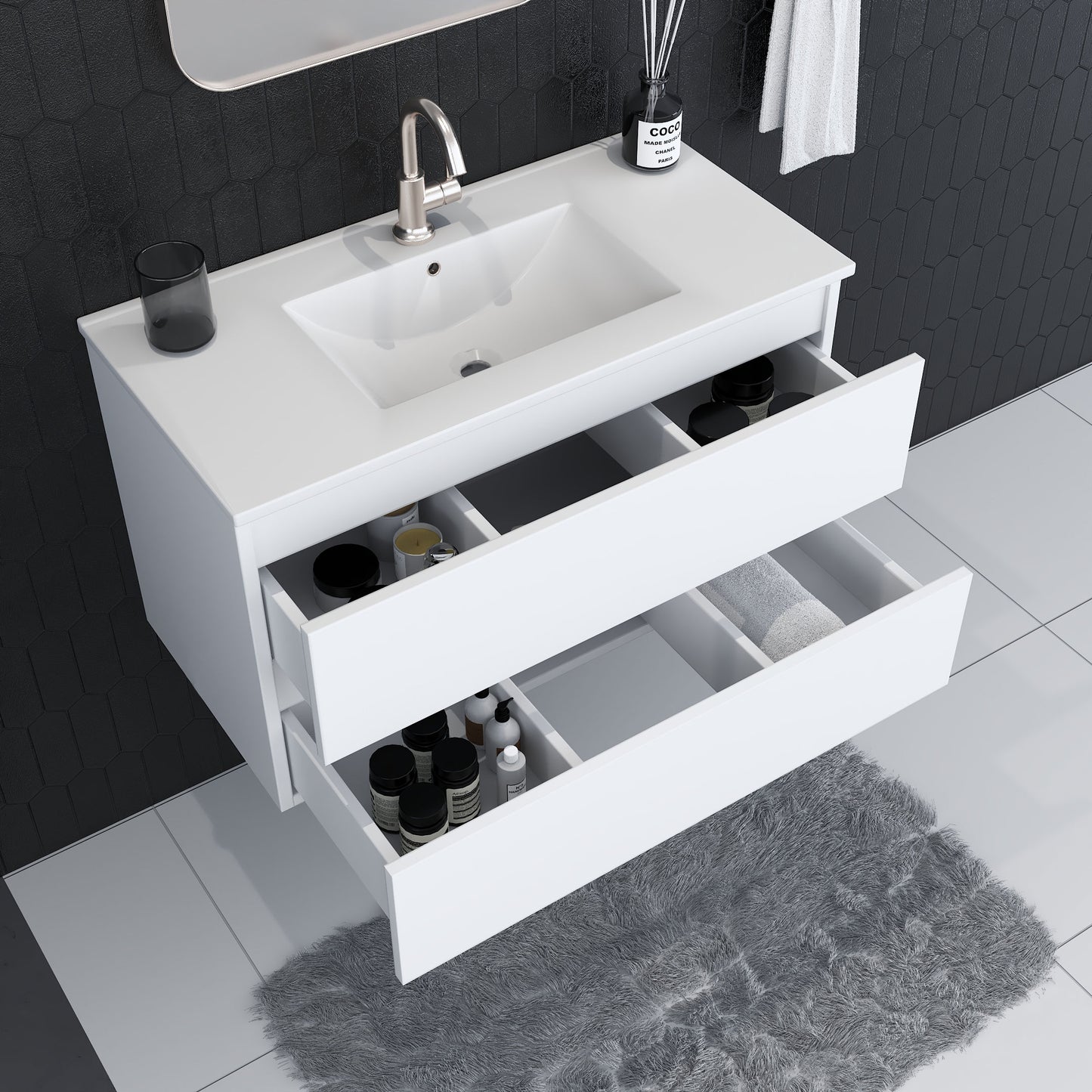Salt 36" Bathroom Vanity with integrated counter top