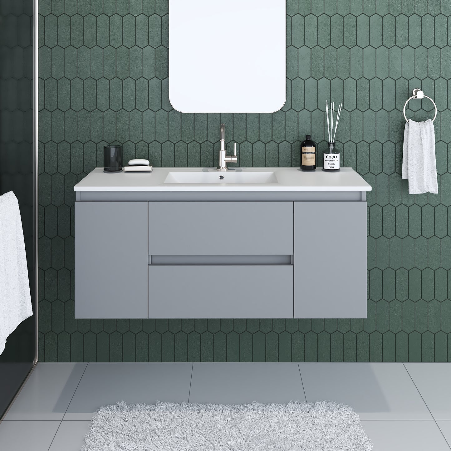 Salt 48" Bathroom Vanity with integrated counter top